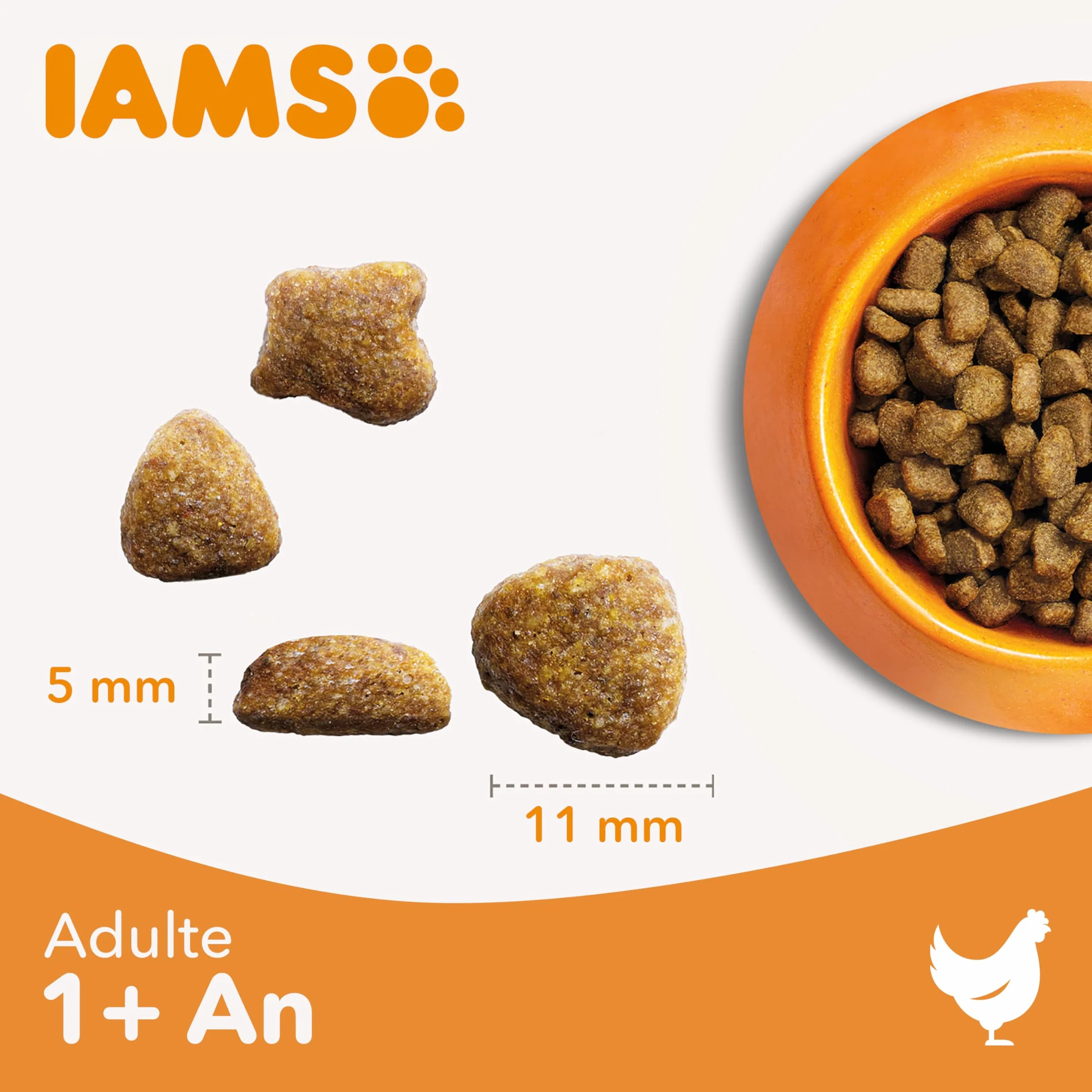IAMS Advanced Nutrition Croquettes Allégées pour Chats Stérilisés au Poulet Frais 1,5 kg