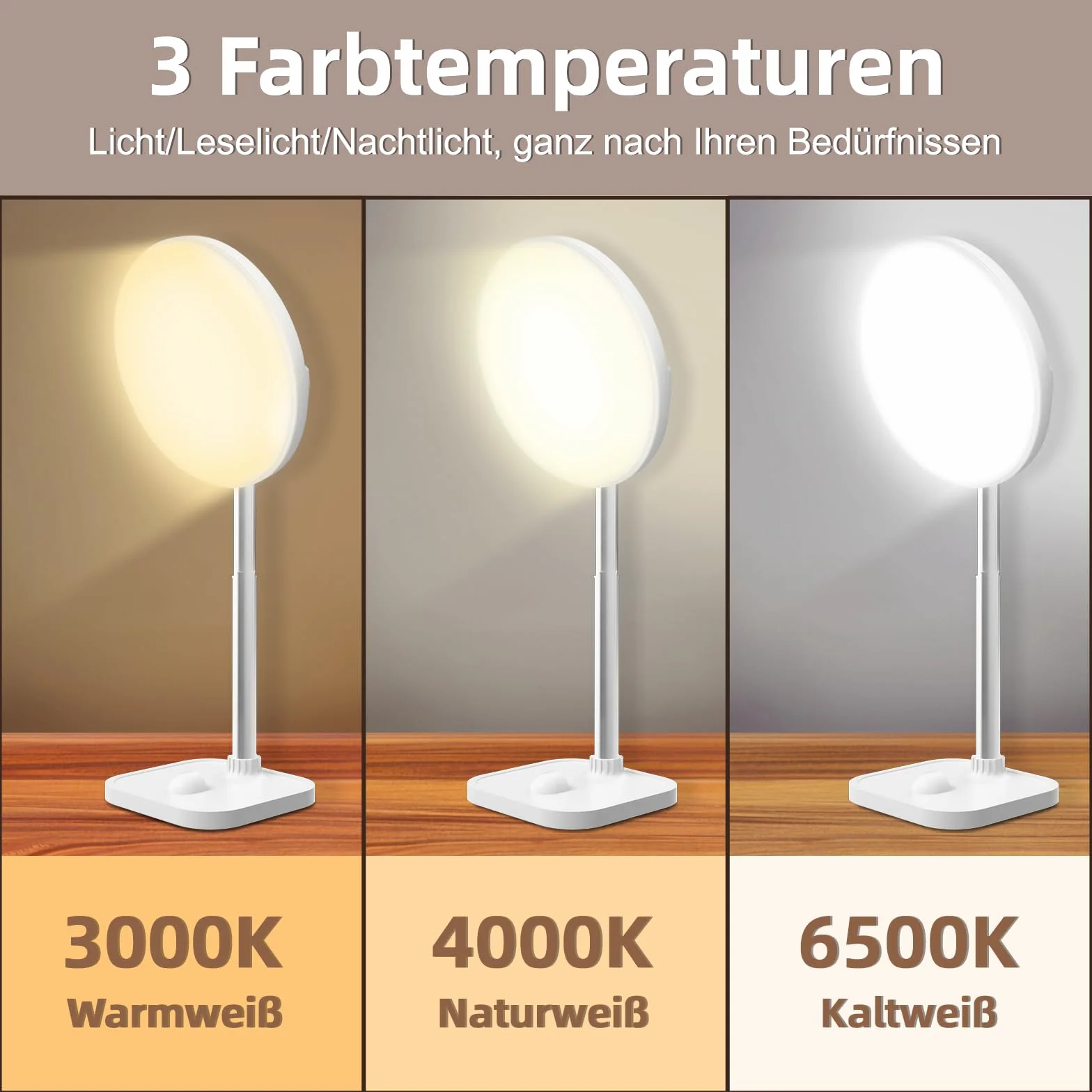 Lampe de luminothérapie 15000 Lux 3 températures de couleur 5 intensités réglables avec minuterie télécommande USB-A