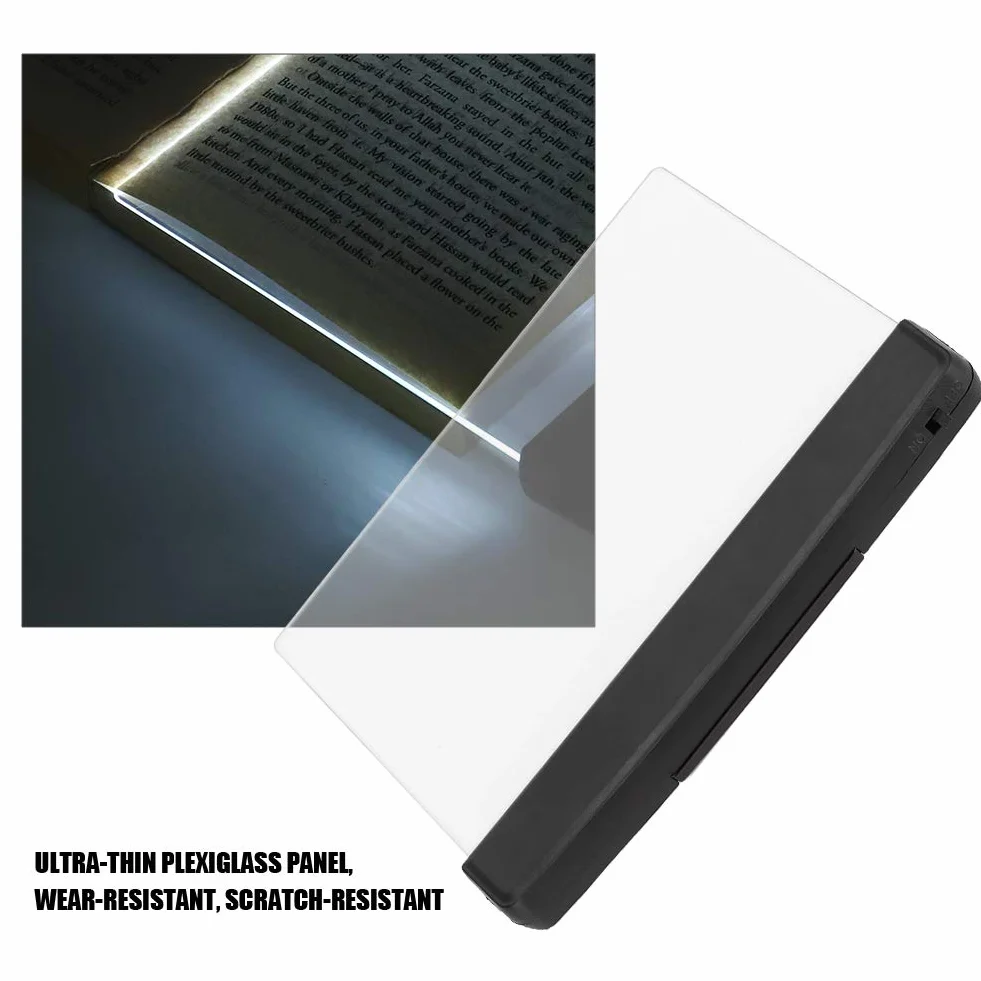 Lampe de Lecture LED Portable Wedge Book Eye Care Signet Light pour Lit Voiture