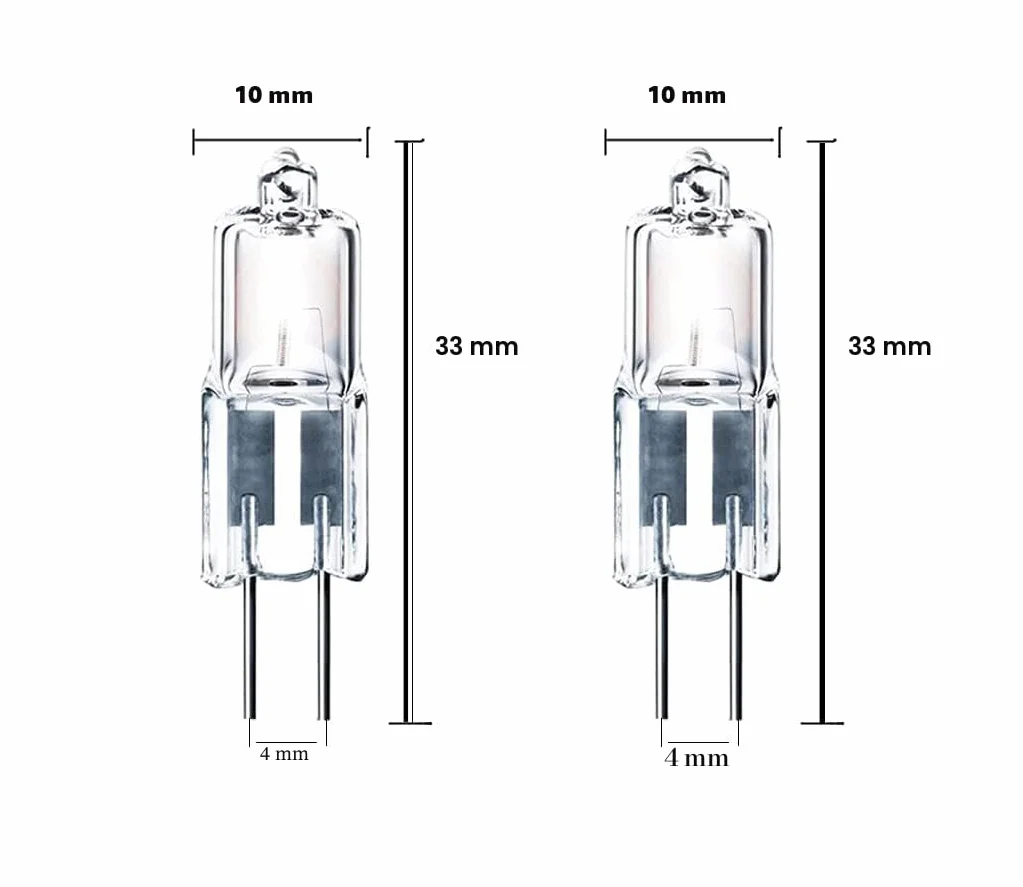 Ampoules halogènes G4 20W 24V intensité variable capsule transparente blanc chaud Lot de 10