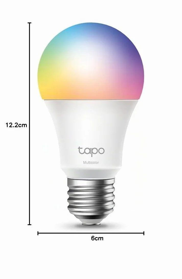 Tapo Ampoule Connectée WiFi LED E27 Multicolore 2500K-6500K Dimmable 8.7W 806Lm Compatible Alexa Google Home L530E