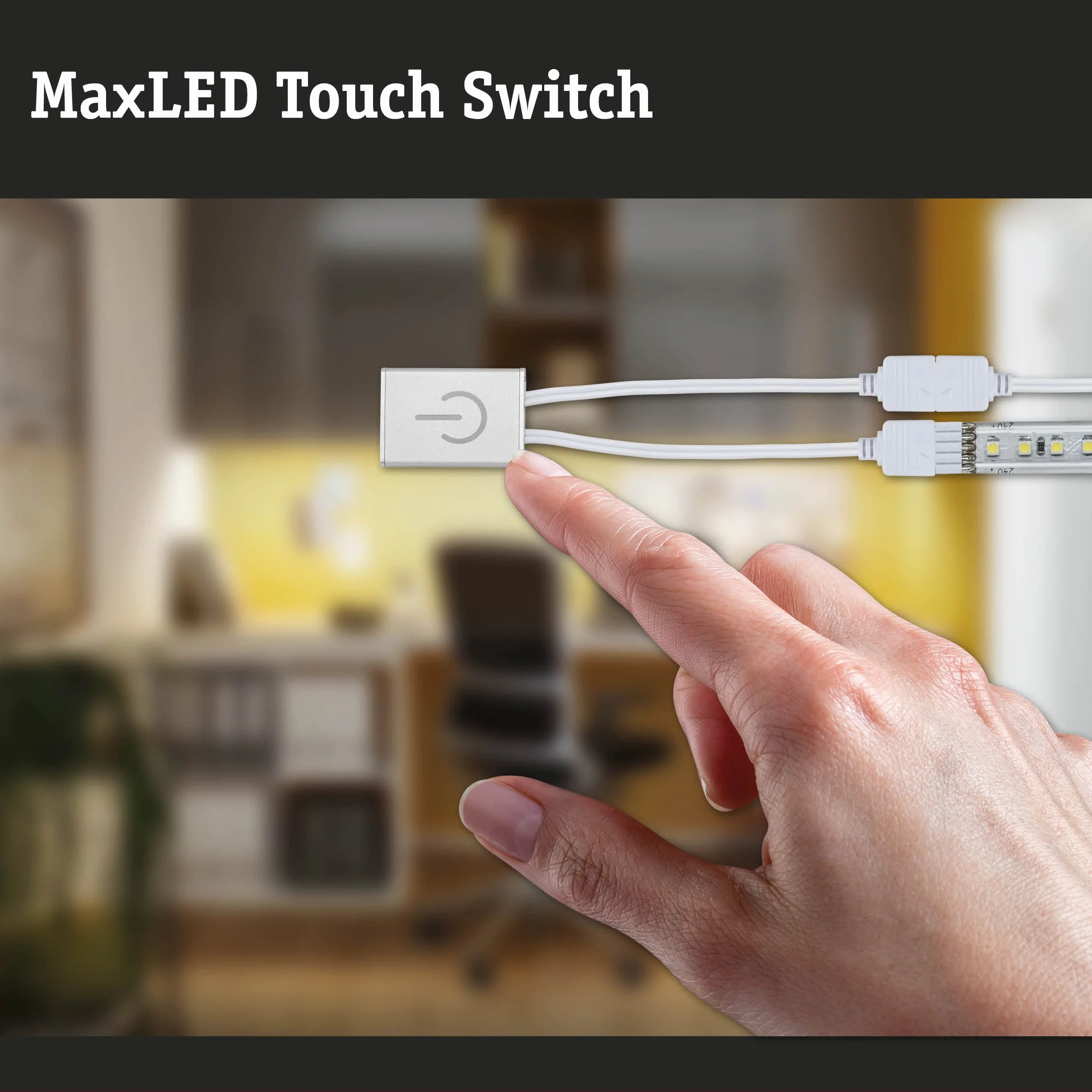 Paulmann Strips MaxLED Touch Switch 144W Bande Lumineuse LED Argent Métal