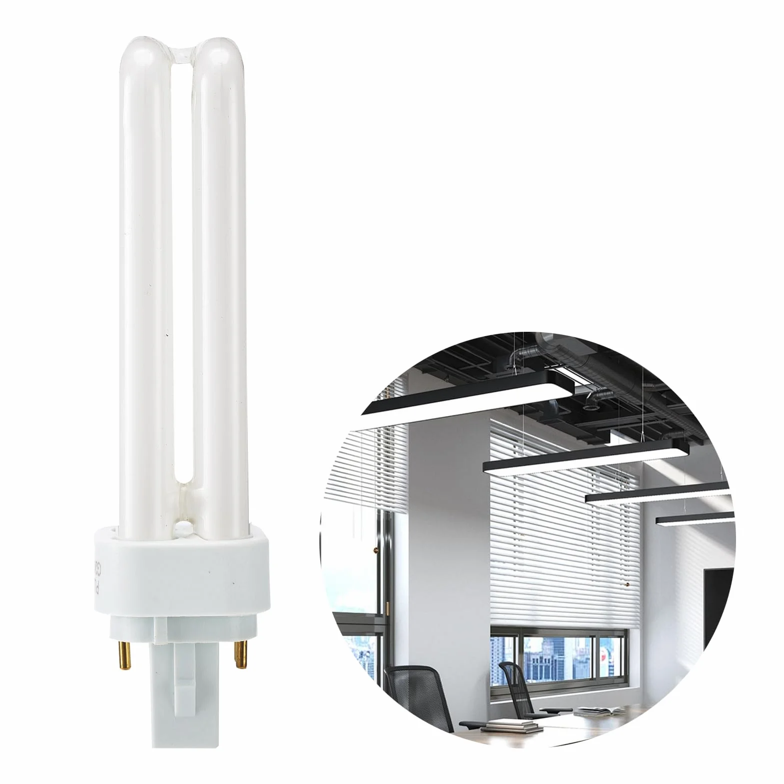 Lampe Fluorescente Compacte 18W G24q-2 220V Blanc Froid 4000K 1200lm CFL Double U