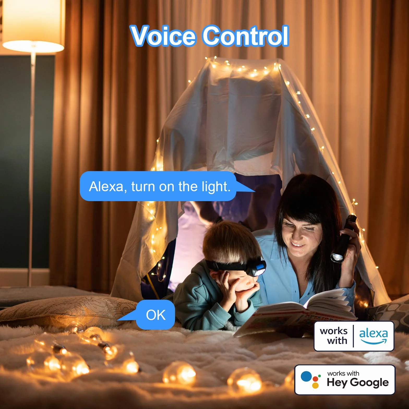 ANTELA Ampoule LED Intelligente E14 C35 4,5W 470LM 2700K-6500K Compatible Alexa Google Home 2PCs