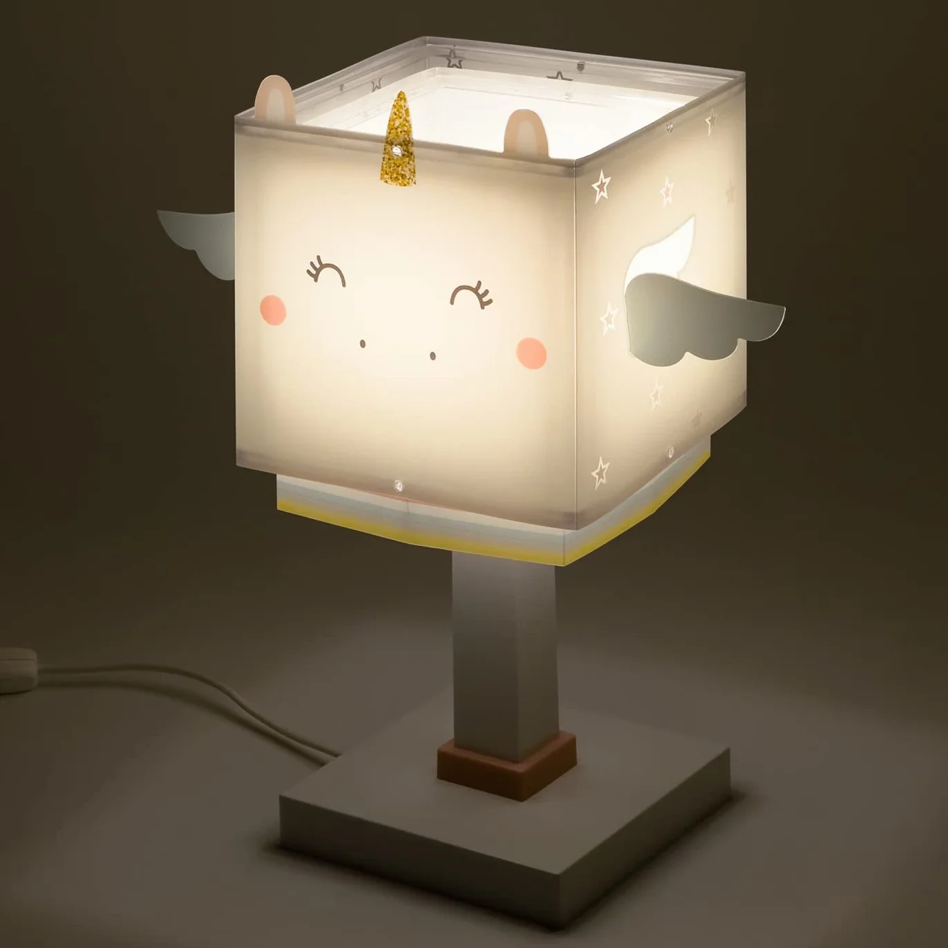 Dalber Lampe de Chevet Enfant Little Unicorn Licorne 8 W Blanc