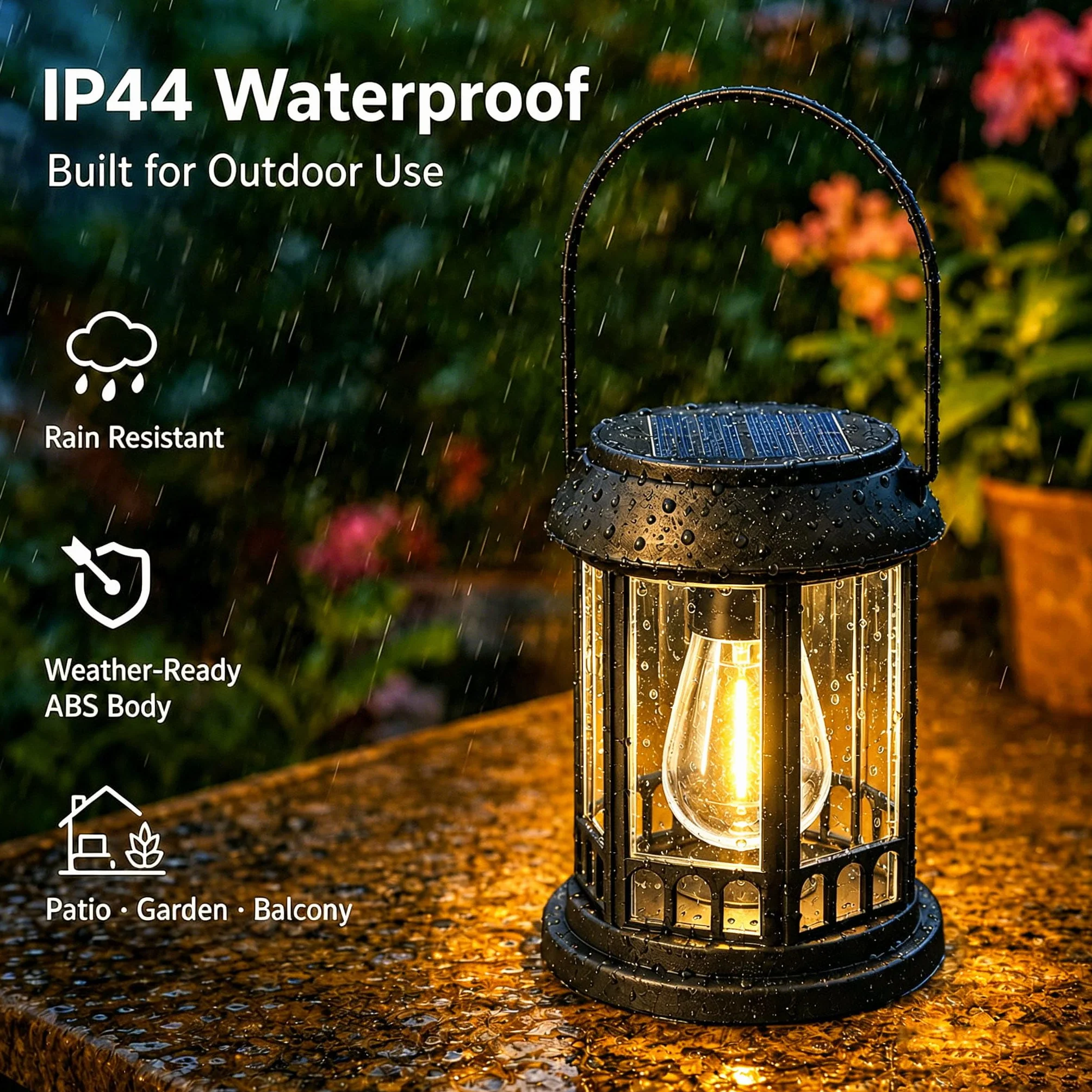 yowin Lanterne Solaire Exterieur Jardin 2 Pièces Lampe Solaire Suspension LED IP44 Étanche