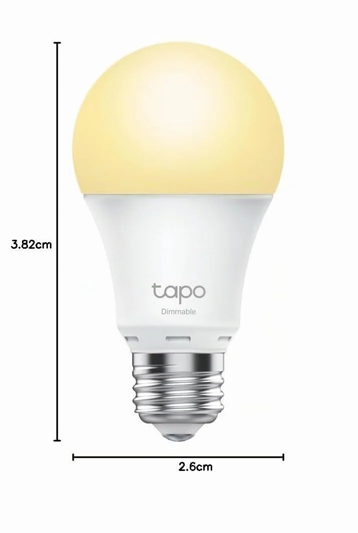Tapo Ampoule Connectée WiFi LED E27 Blanc Chaud 2700K Dimmable 8.7W 806Lm Compatible Alexa Google Home L510E 2-pack
