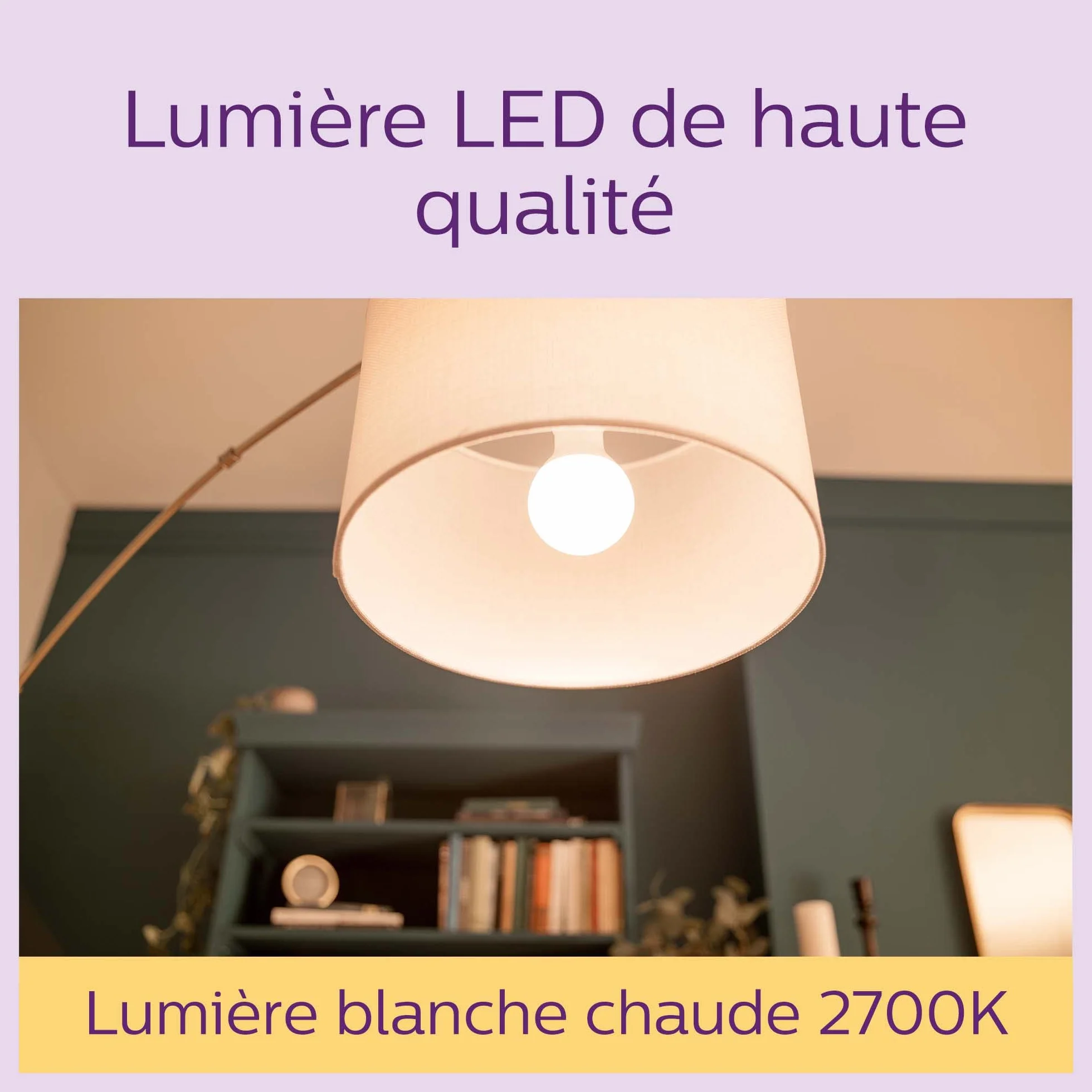 Philips pack de 6 ampoules LED E27 60W blanc chaud