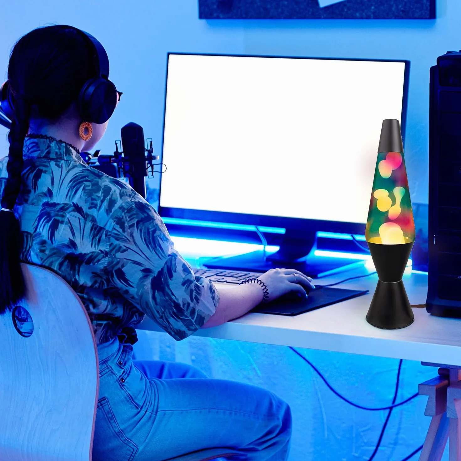 Lampe Lave Enfant Noire 40 Cm Lava Lamp Magma