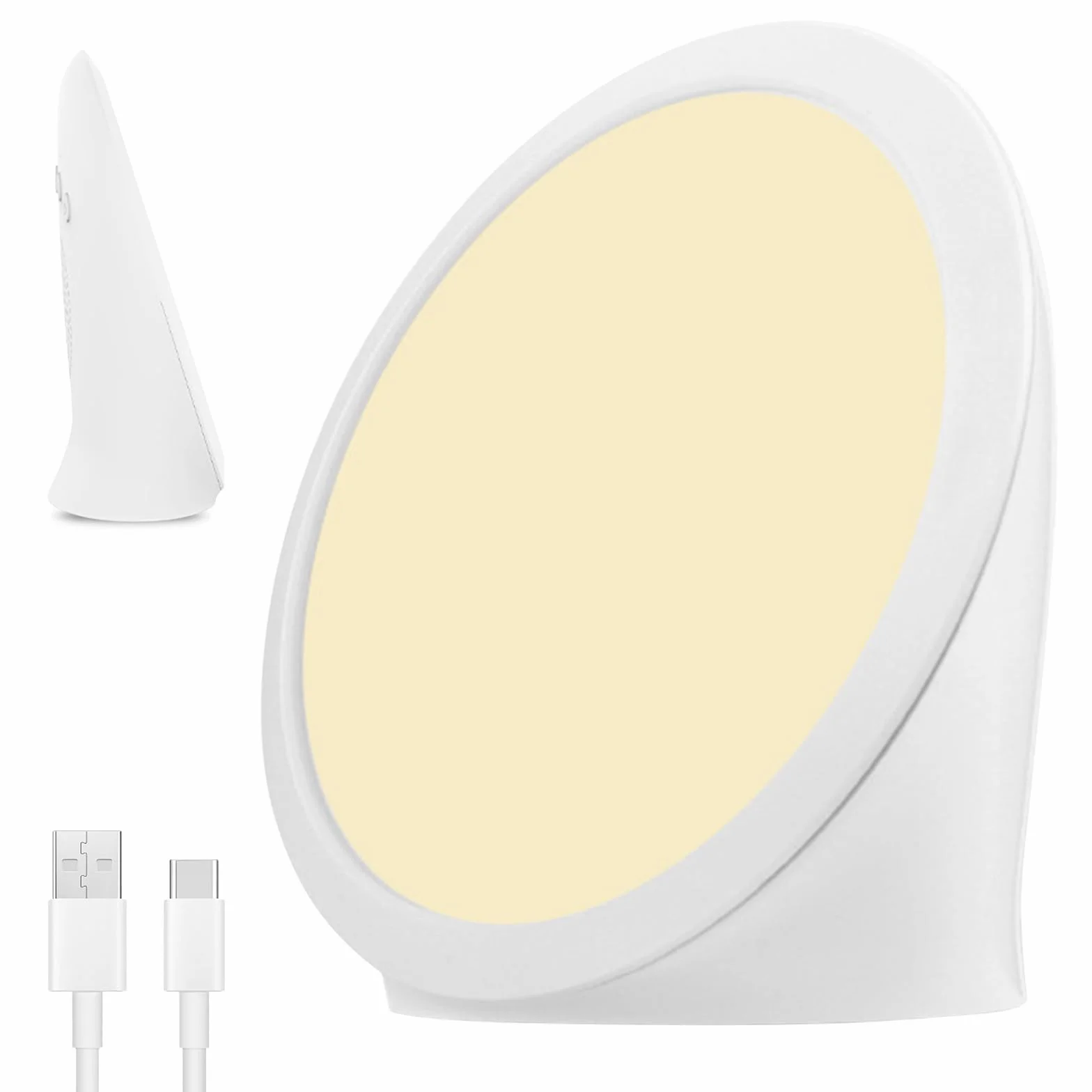 PORFOYO Lampe de luminothérapie, lampe de bureau avec 3 températures de couleur, fonction mémoire, 6 minuteries