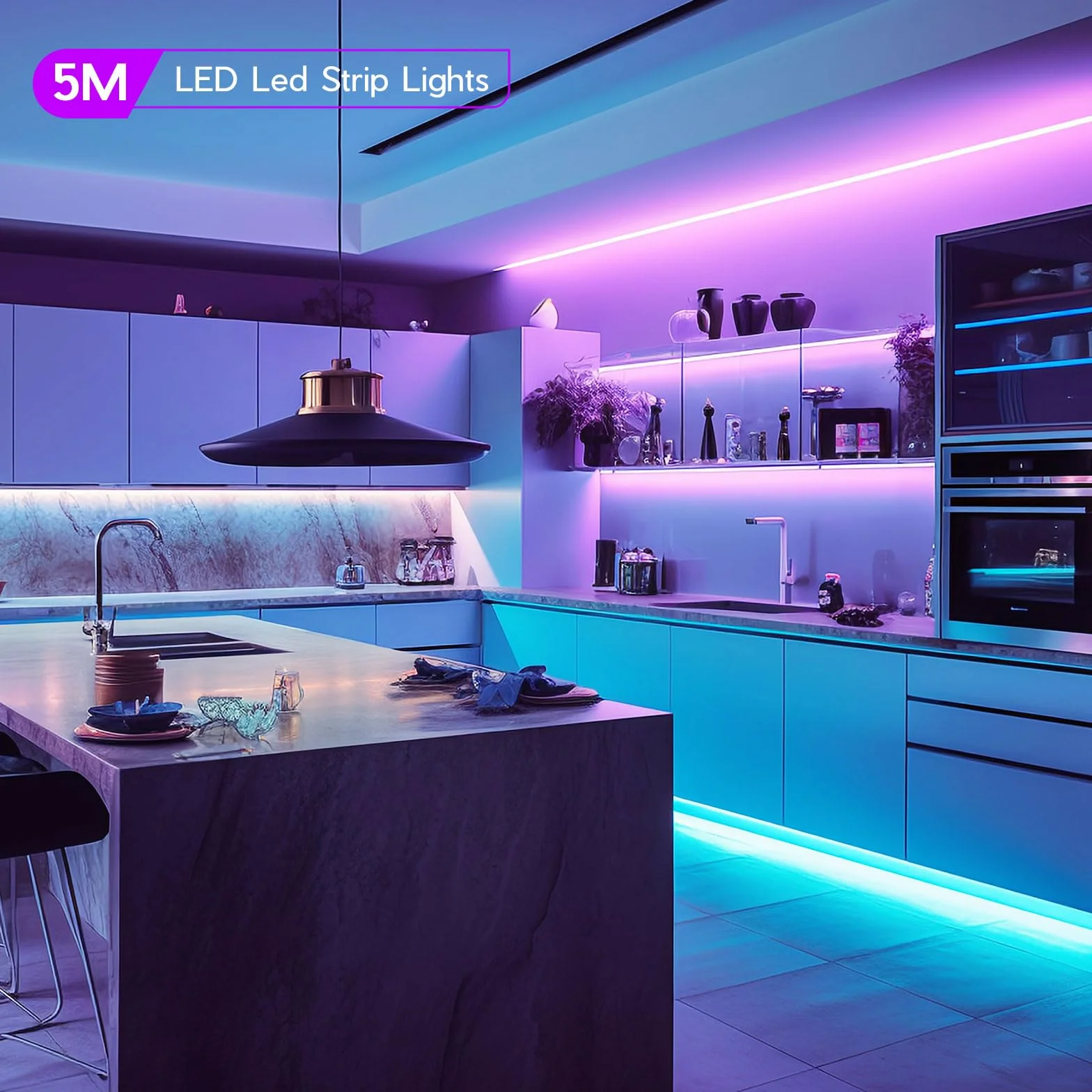 Ruban LED 5M RGB 5050 USB Batterie Télécommande Dimmer 16 Couleurs Ambilight TV Rétroéclairage