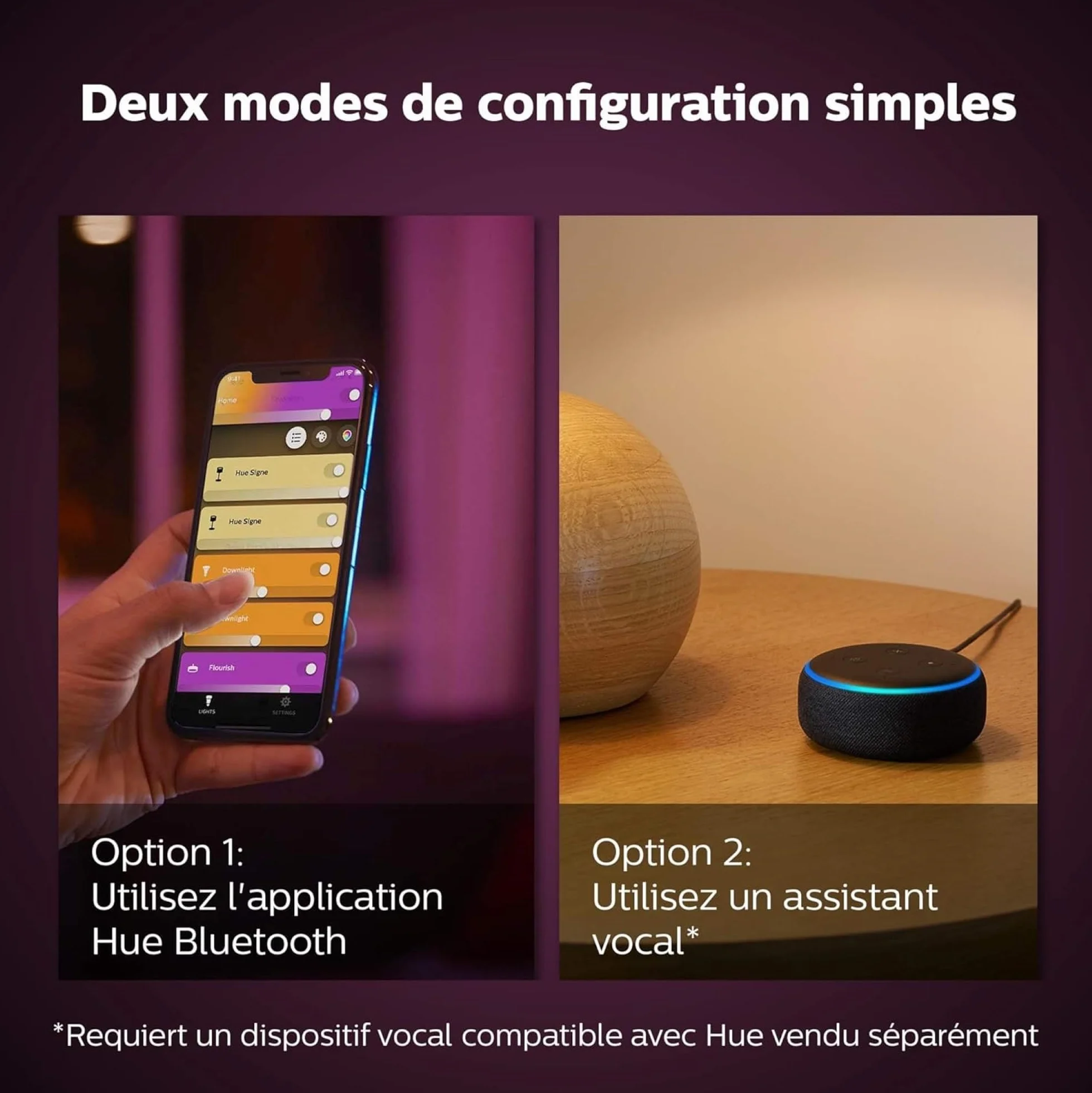 Philips Hue Iris Lampe à poser Blanche White & Color Ambiance Connectée Bluetooth Alexa Google Homekit