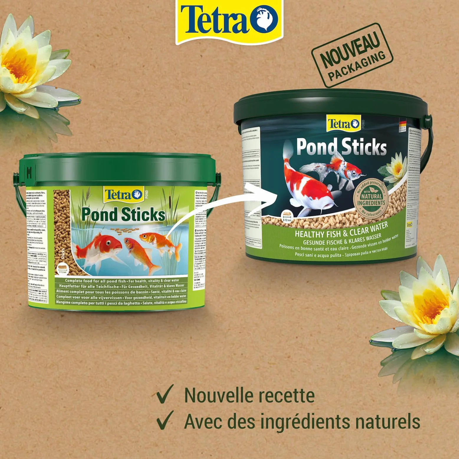 Tetra Pond Sticks Alimentation Poissons Bassin 10L