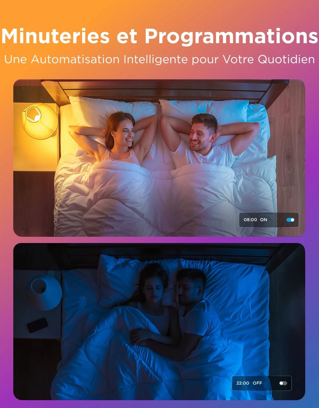 Govee Ampoule E27 WiFi Bluetooth Intelligente 800LM RGBWW Lot de 2 Compatible SmartThings Matter Alexa Google Assistant