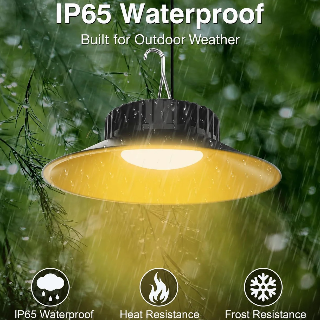 NATPOW Lampe Solaire Extérieur Suspendue IP65 Jardin Terrasse 2 Pièces