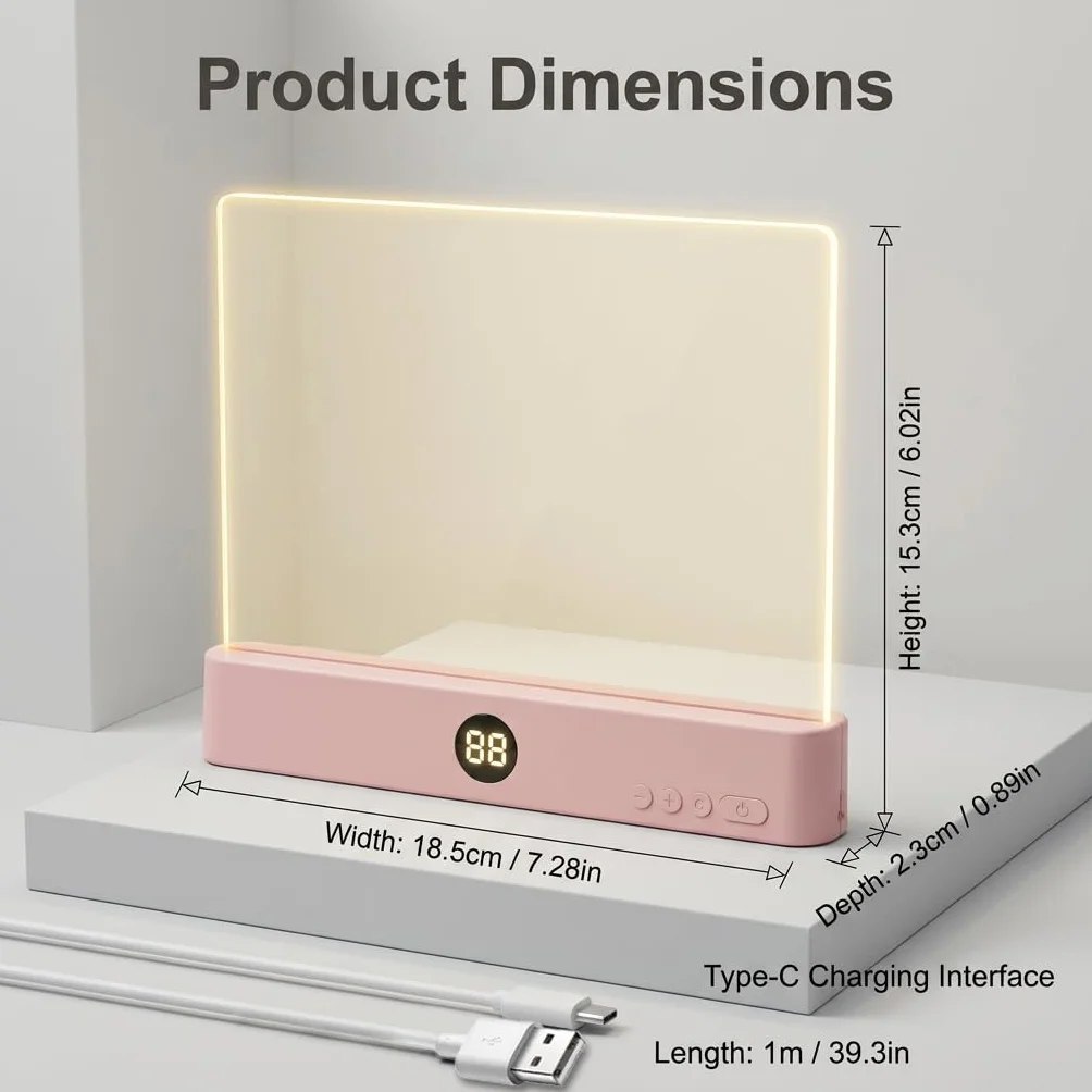 Lampe de Lecture LED Rechargeable USB-C, 3 Couleurs Réglables, Portable, Minuteur 99 min