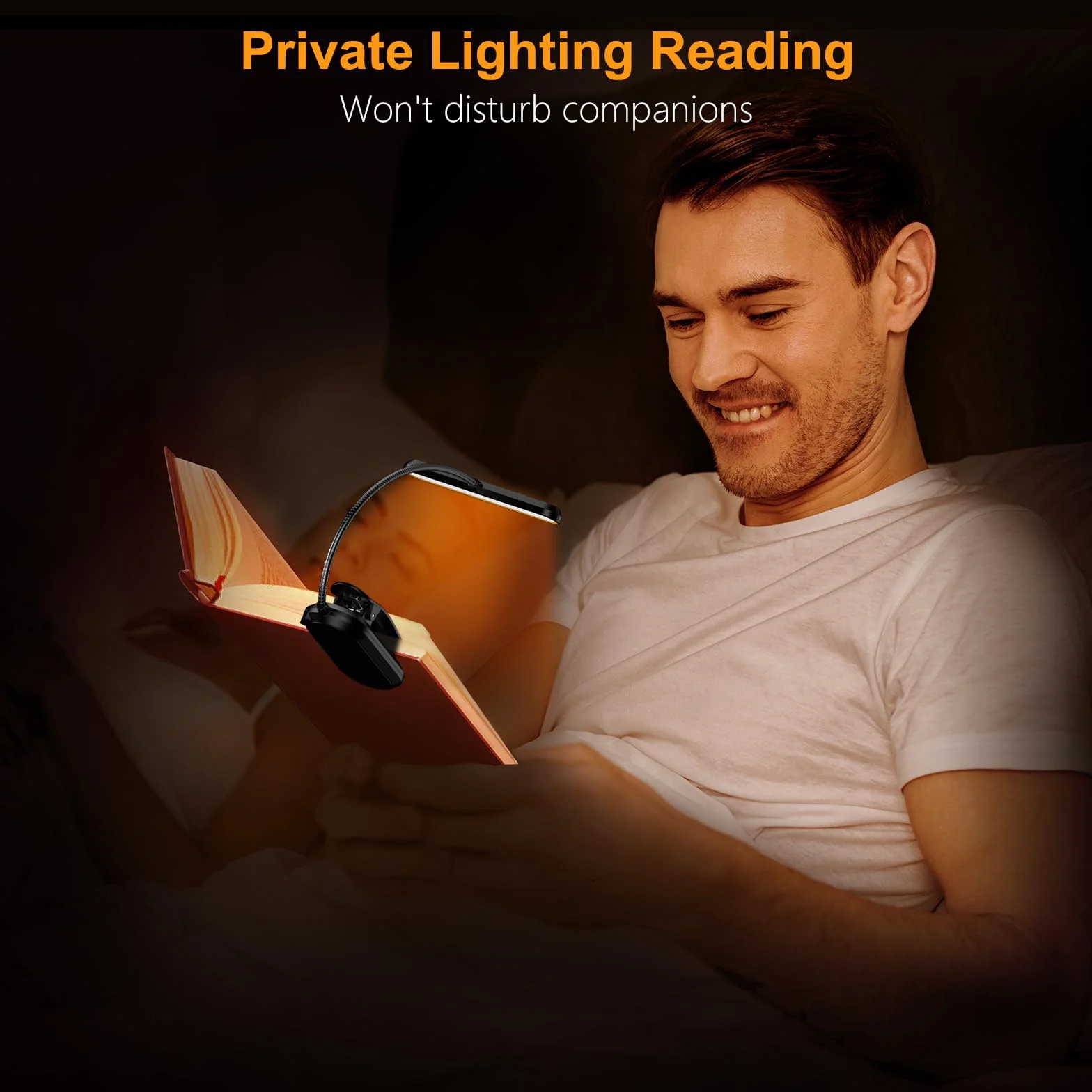 Gritin Lampe de Lecture 19 LED Rechargeable Protection des Yeux 5 Luminosités 3 Couleurs 360° Cou Flexible