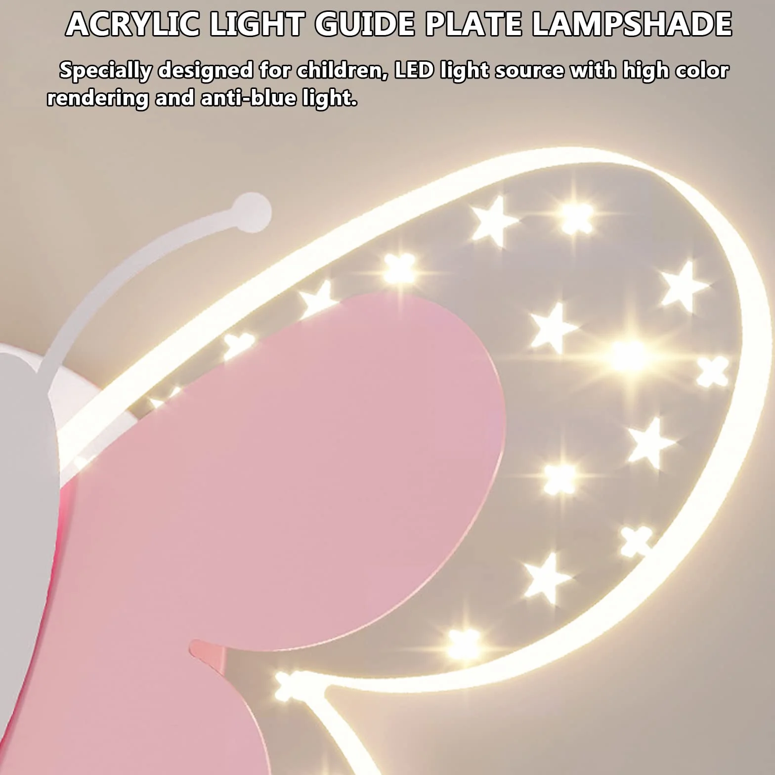 Applique Murale LED 16W avec Interrupteur, Lampe Murale Papillon Rose 3 Températures de Couleur