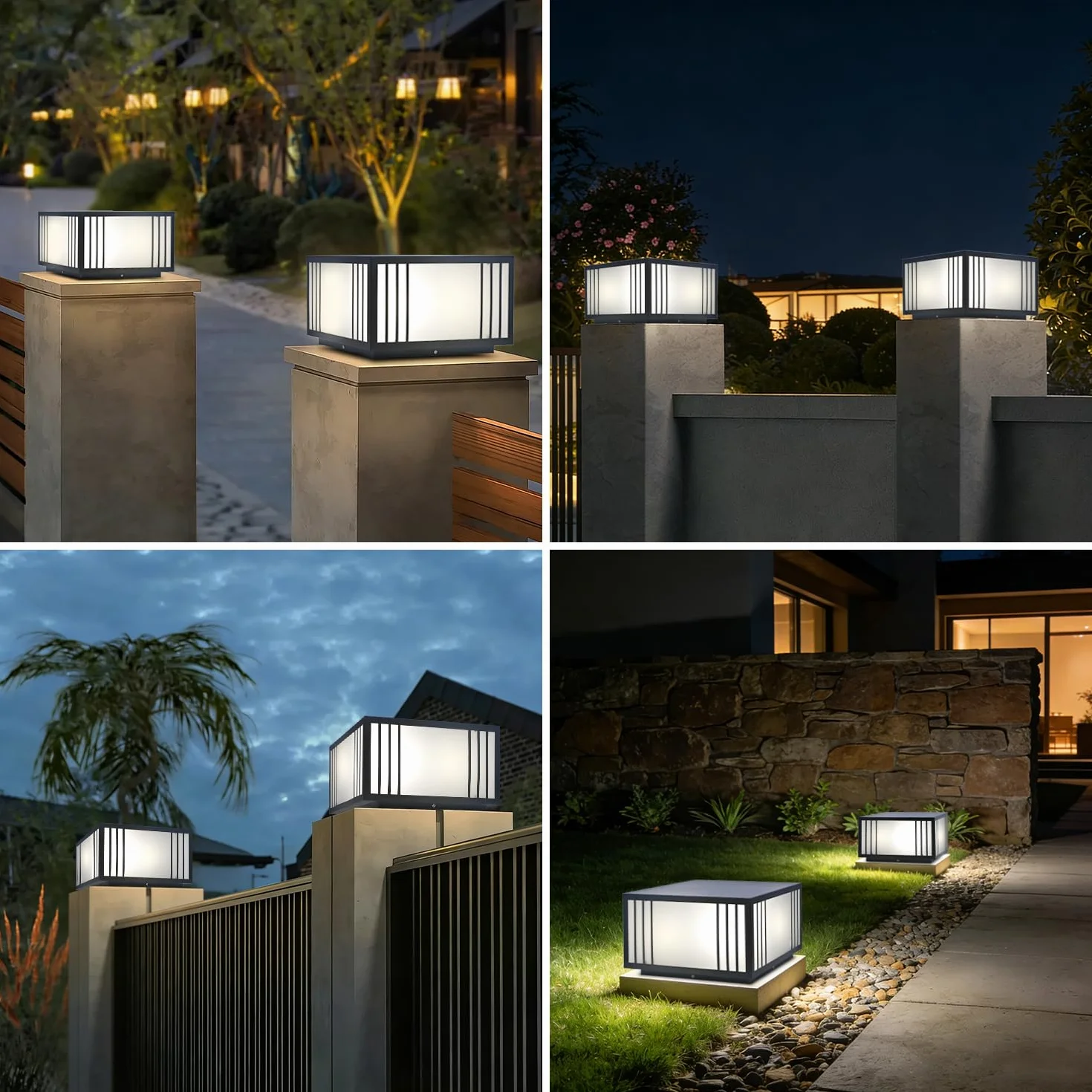 Lampadaire extérieur Moderne étanche Jardin Patio Colonne Lumière