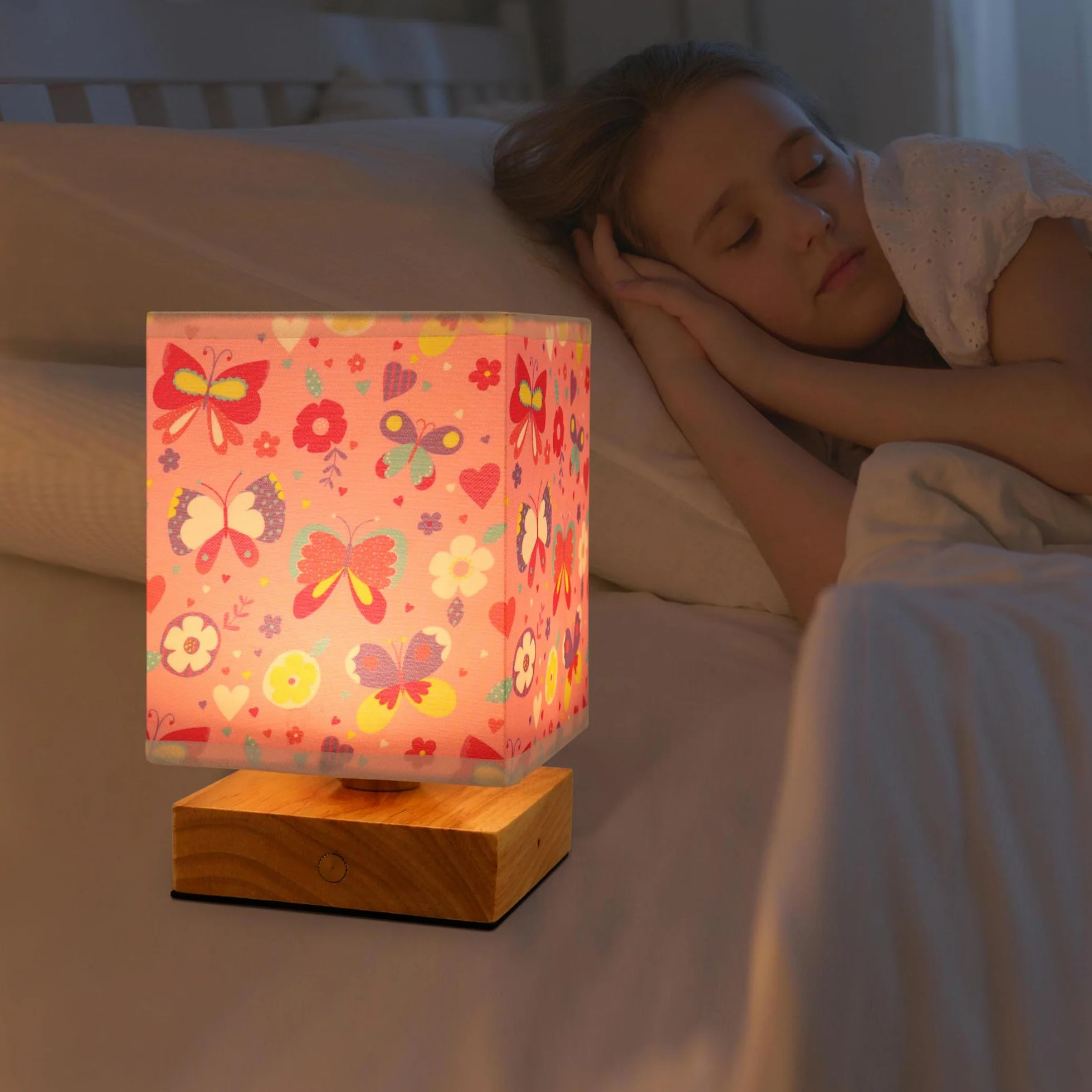 Wetry Veilleuse Enfant Rechargeable Lampe de Chevet Tactile avec Abat-jour