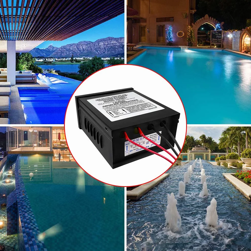 Transformateur LED 300W 12V AC pour éclairage piscine PAR56