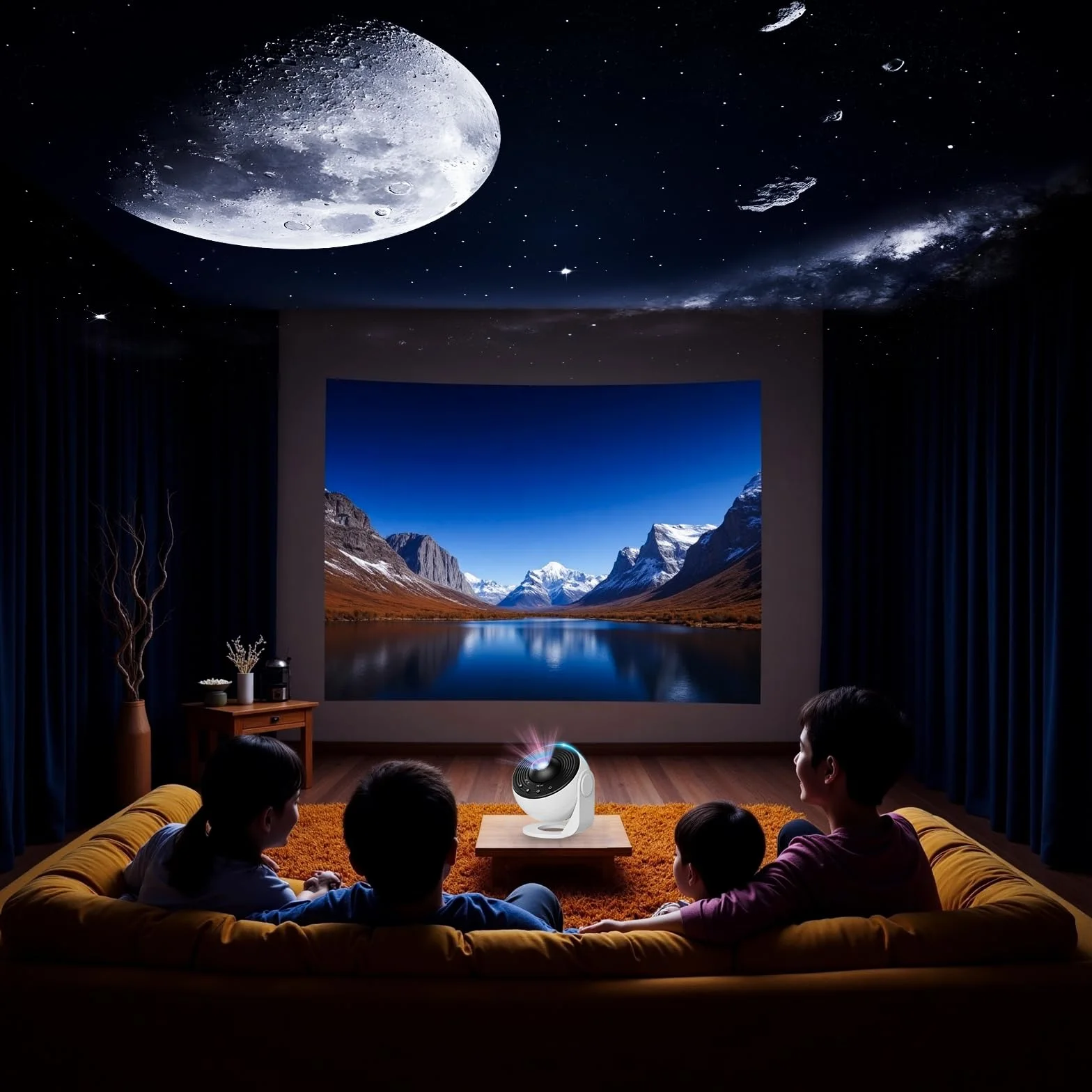Projecteur Ciel Étoilé Planétarium Galaxie 13 Disques Film Rotation 360° Minuterie Veilleuse Enfant Adulte