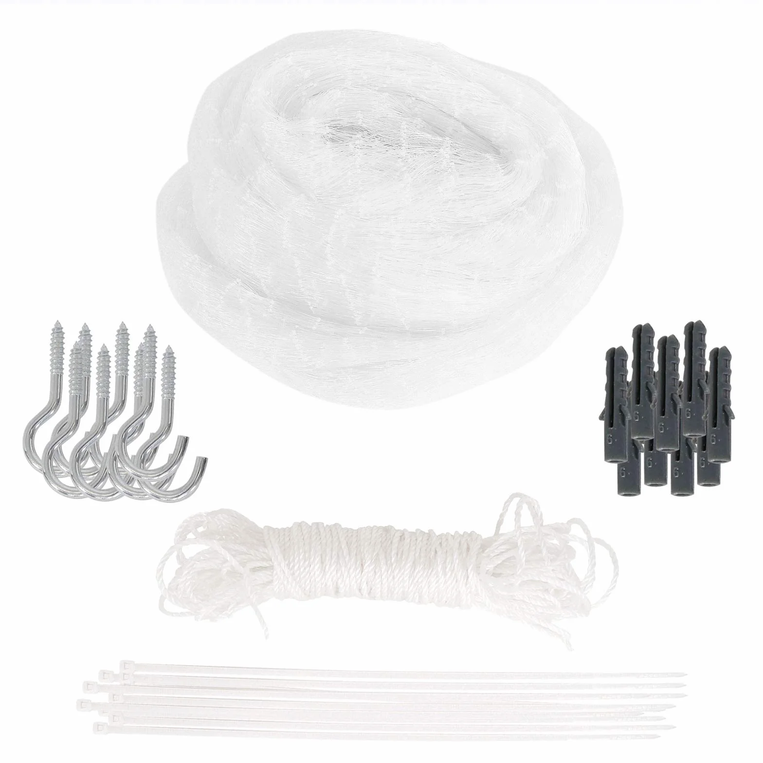 Filet de Protection pour Balcon pour Chats, Nylon Transparent 3x4 m, Résistant aux Intempéries, Installation sans Perçage