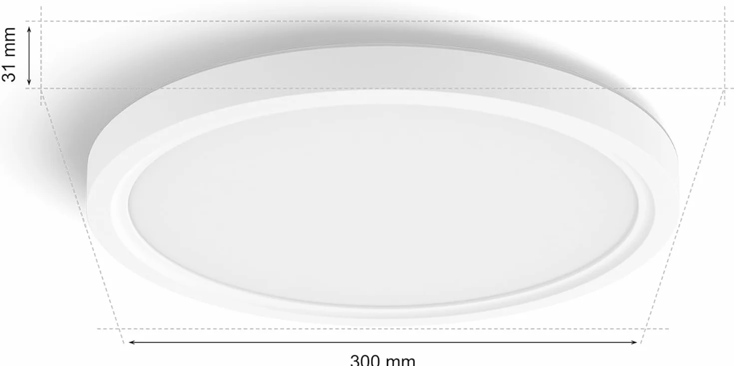 Philips Hue Devote Panneau LED connecté White and Color Ambiance Rond 30 cm 16,6W 2000 lumens