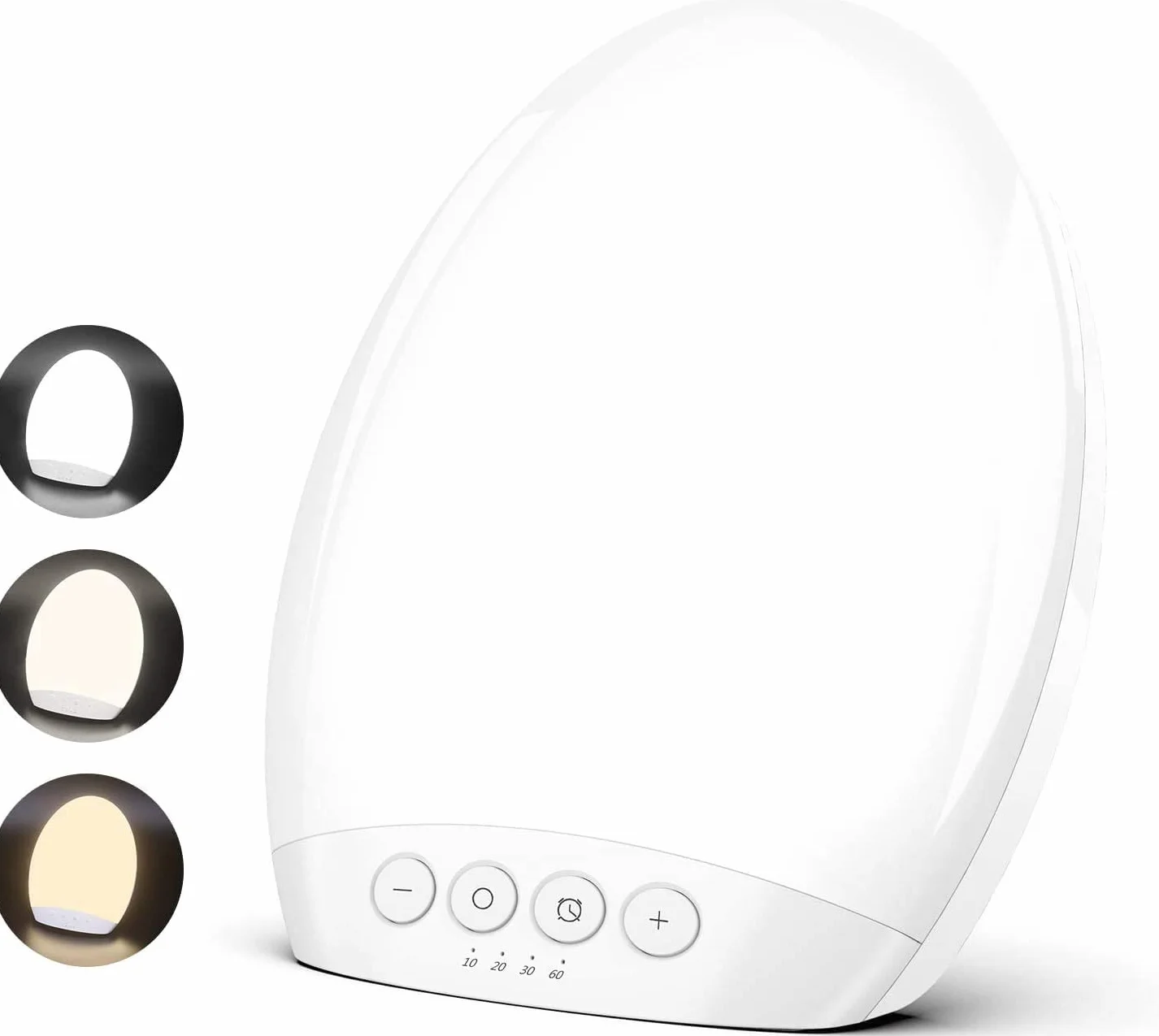 Lampe de Luminothérapie 10000 Lux LED sans UV avec Luminosité et Température Réglables, Fonction Mémoire, 4 Minuteries