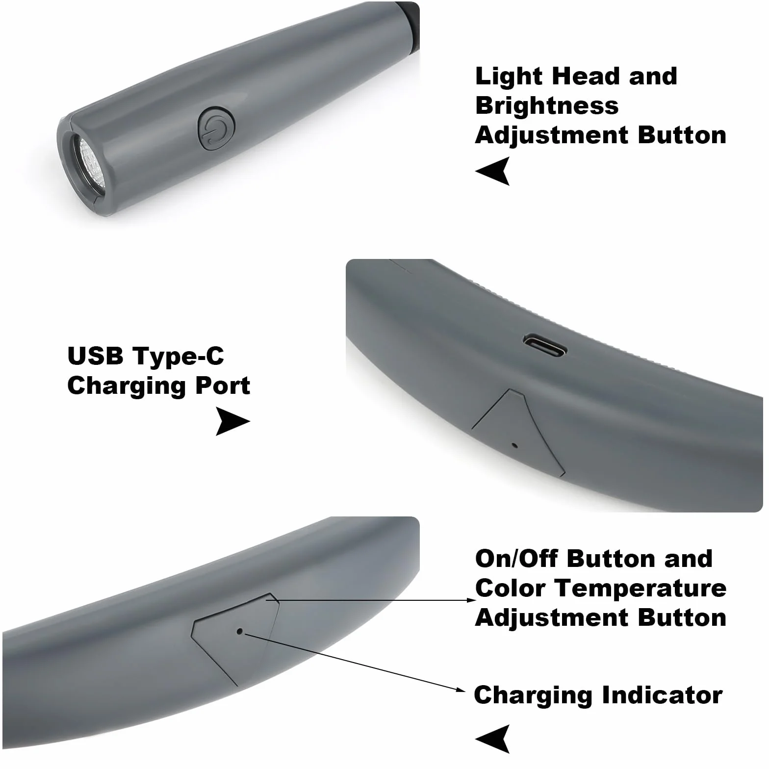 KEWUZY Lampe de Lecture de Cou Rechargeable, 3 Couleurs 3 Niveaux Luminosité Réglables, Bras Pliables, Mémoire, Longue Durée, pour Lecture Tricoter Camping