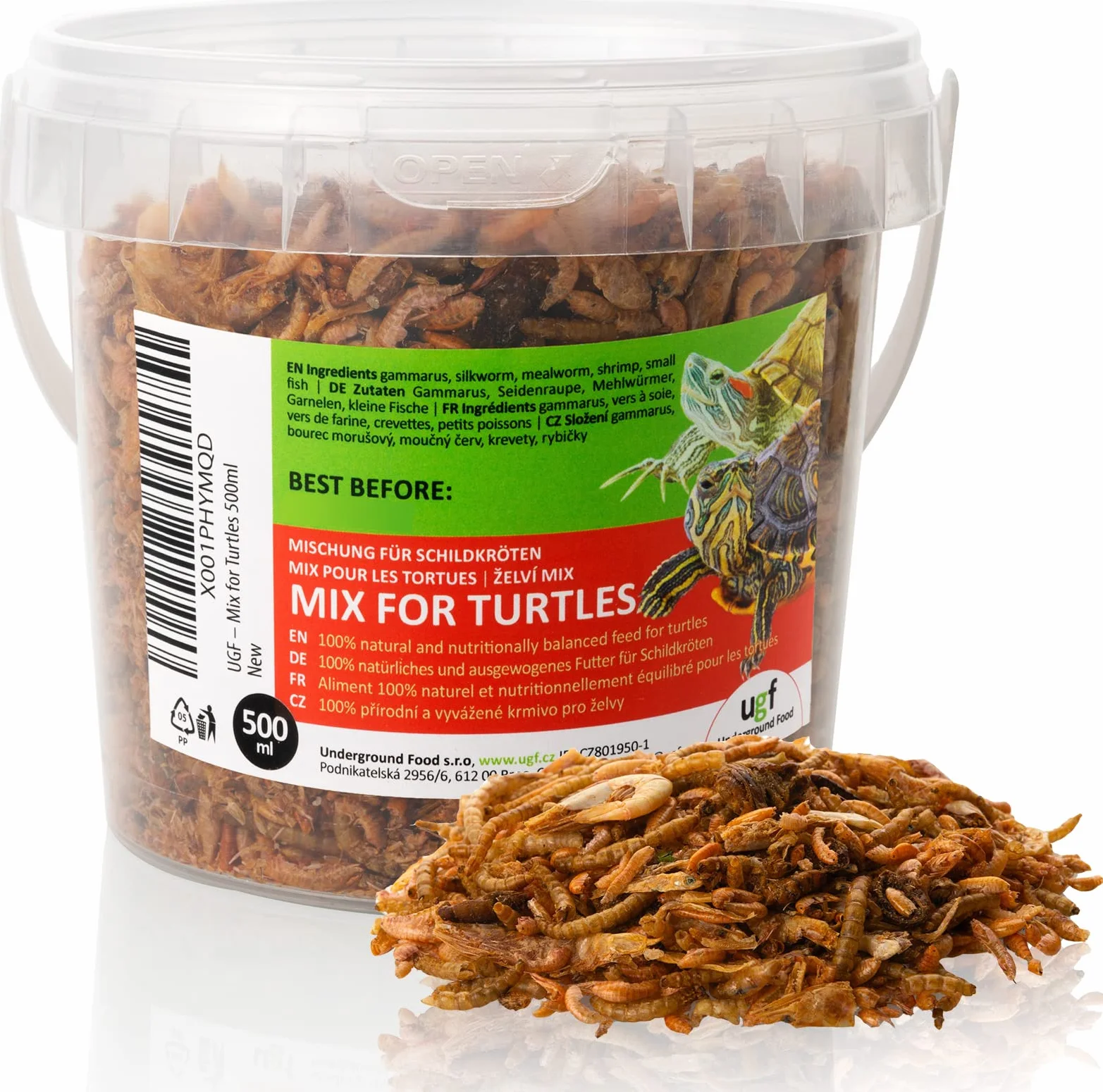 UGF Mélange Alimentaire Universel pour Tortues 90 g Pot 500 ML