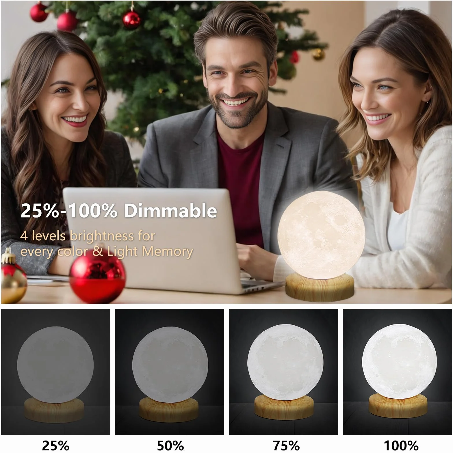 Lampe de luminothérapie 10 000 lux RscCleaner avec télécommande, 3 températures, luminosité réglable, minuterie
