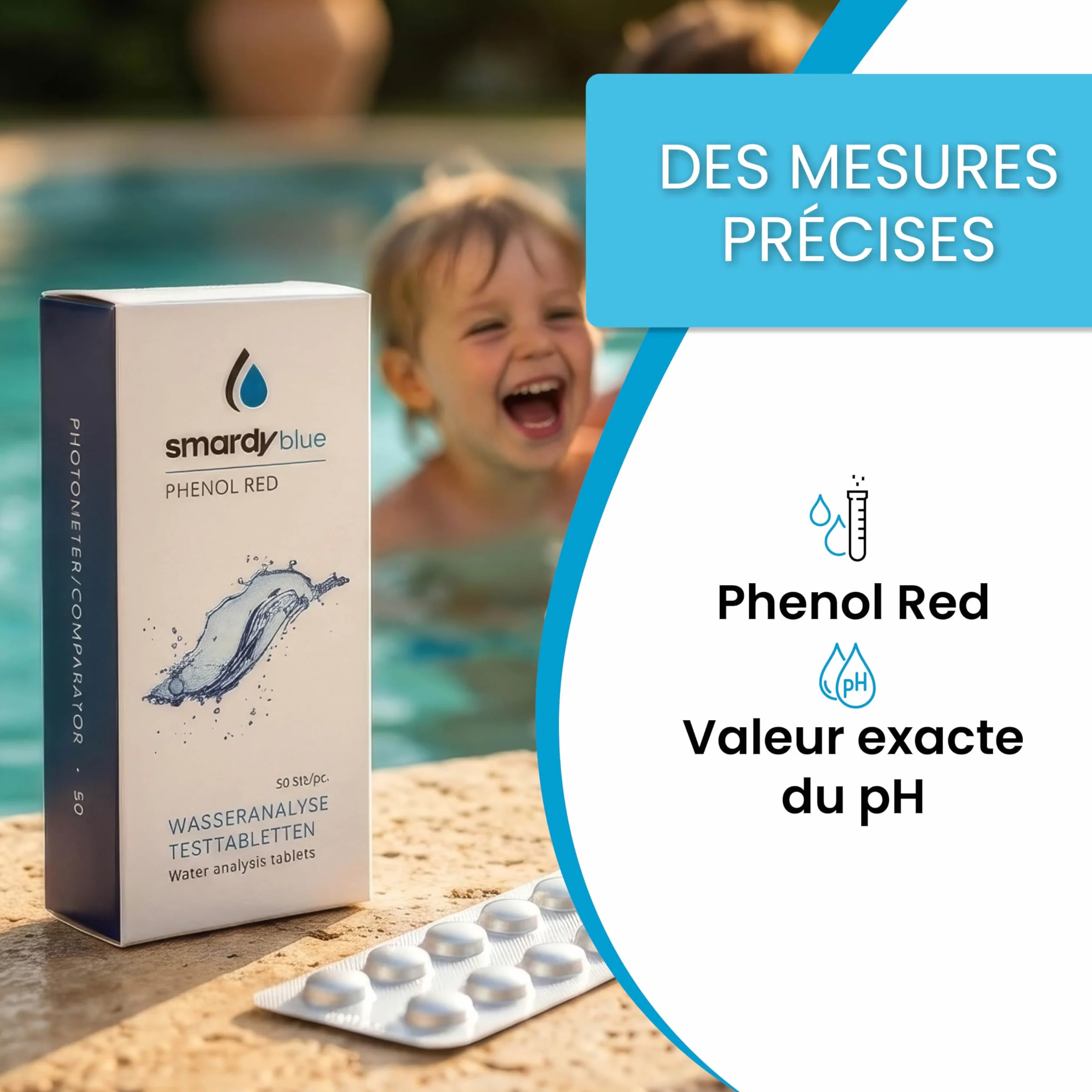 Phenol Red Pastilles 50 pour Photomètre – Comprimés Test pH PoolLab SCUBA II BAYROL – Piscine Spa Jacuzzi Aquarium – Made in Germany