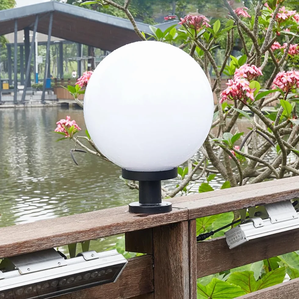Lampadaire d'extérieur XINYASEE douille E27 fonte aluminium acrylique étanche pour paysage villa cour balcon