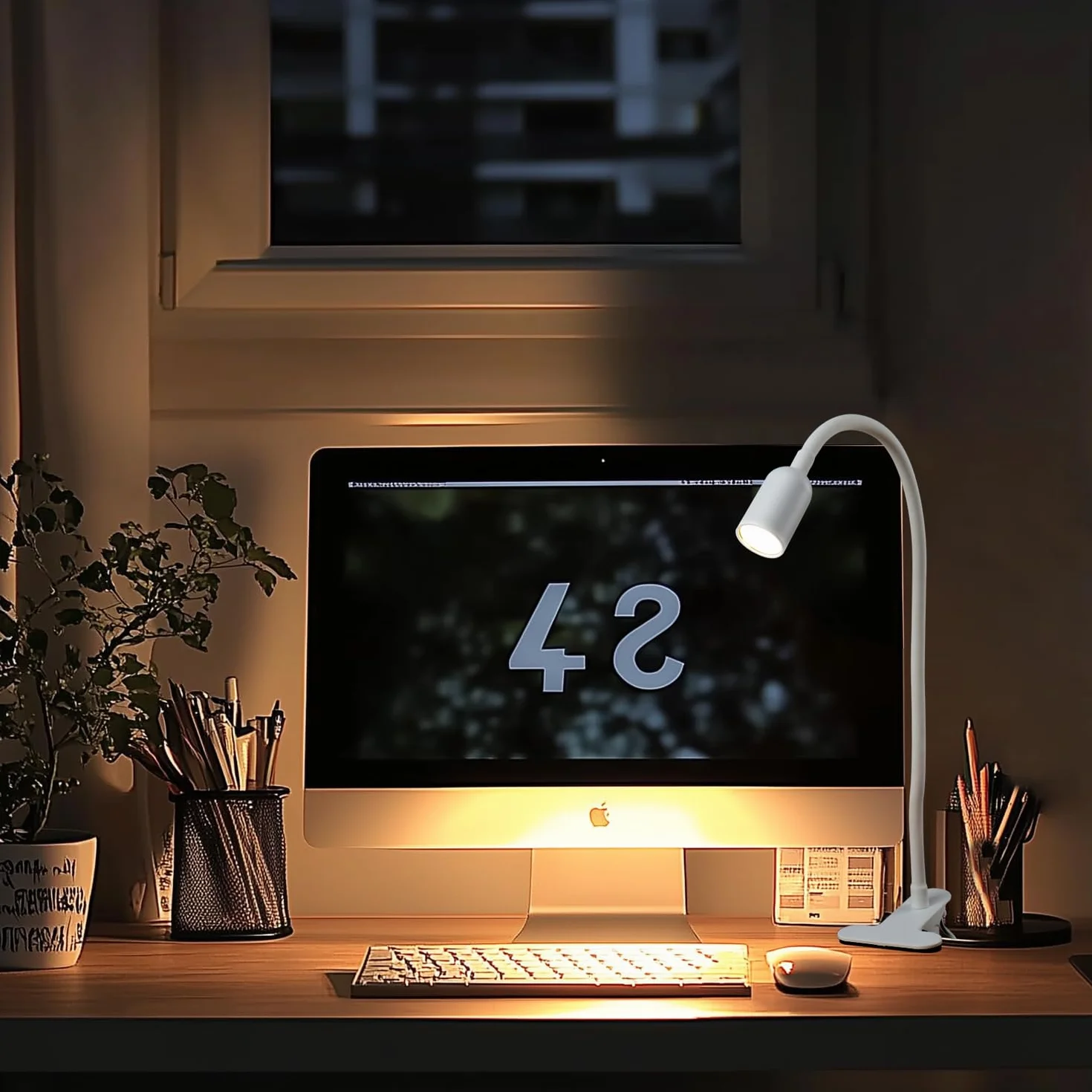 DA LIGHT Lampe de Lecture de Lit à Pince LED, 5 Températures de Couleur, Variateur USB Blanc