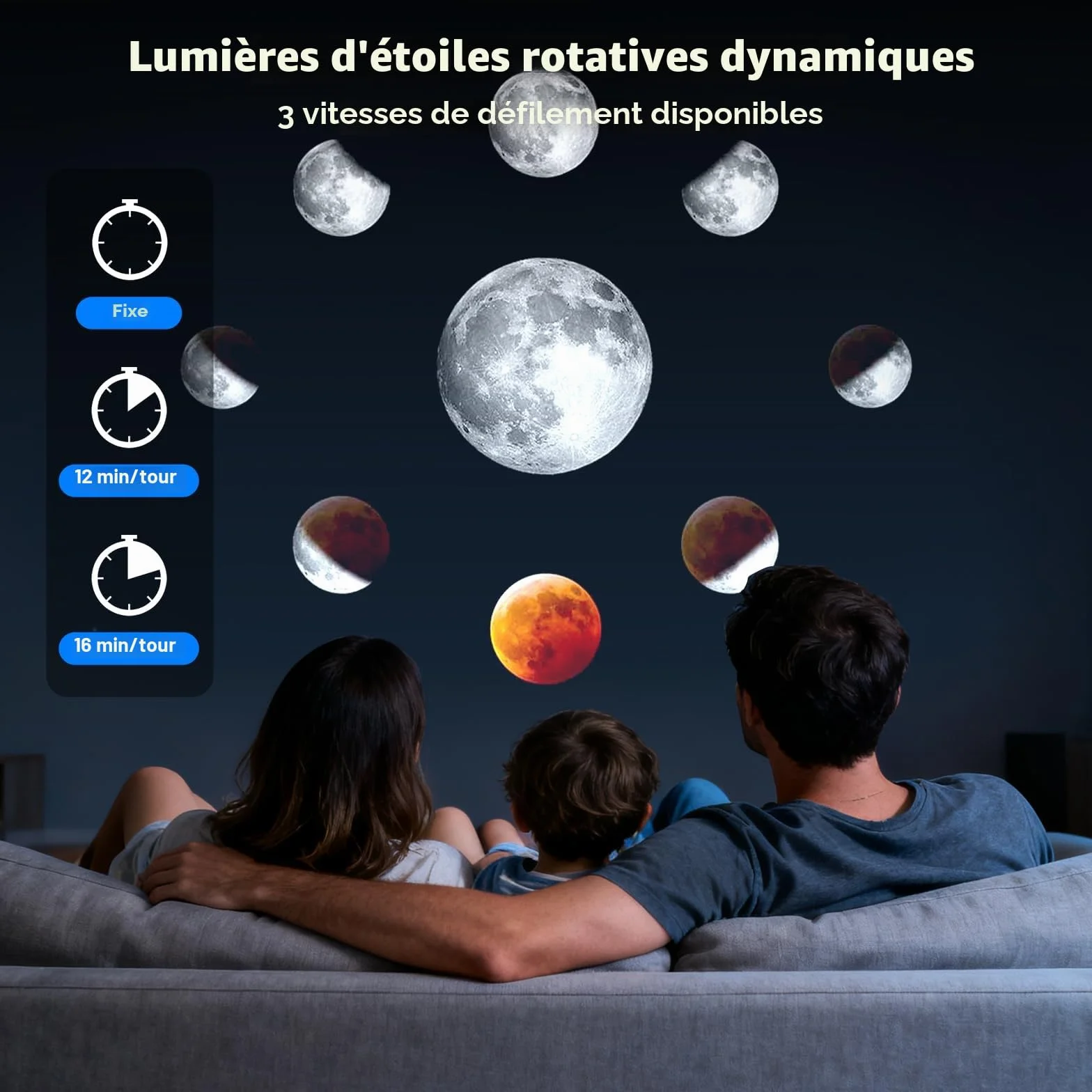 Projecteur Galaxy 13 en 1, Lampe de Nuit Ciel Étoilé avec 12 Constellations, Nébuleuse Rotatif 360°