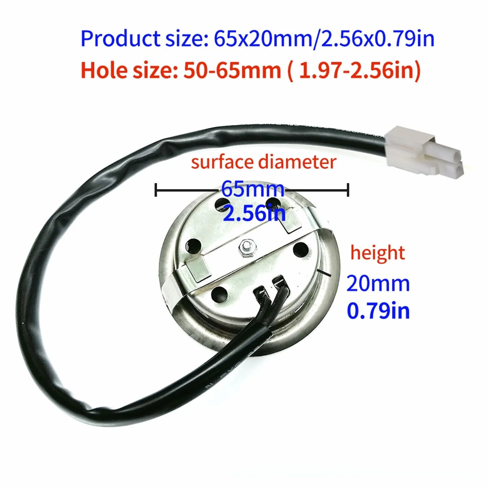 Ampoule halogène 12V AC 20W 1.97-2.56in pour hotte de cuisine avec connecteur EL