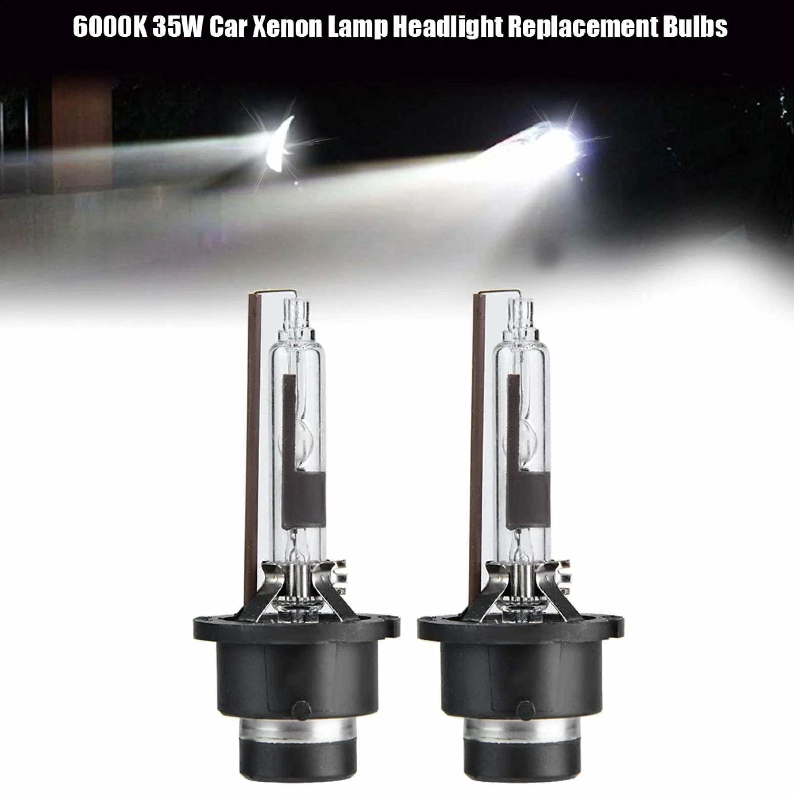 Akozon Phare Au Xénon D2r 6000k 35w Ampoules De Remplacement