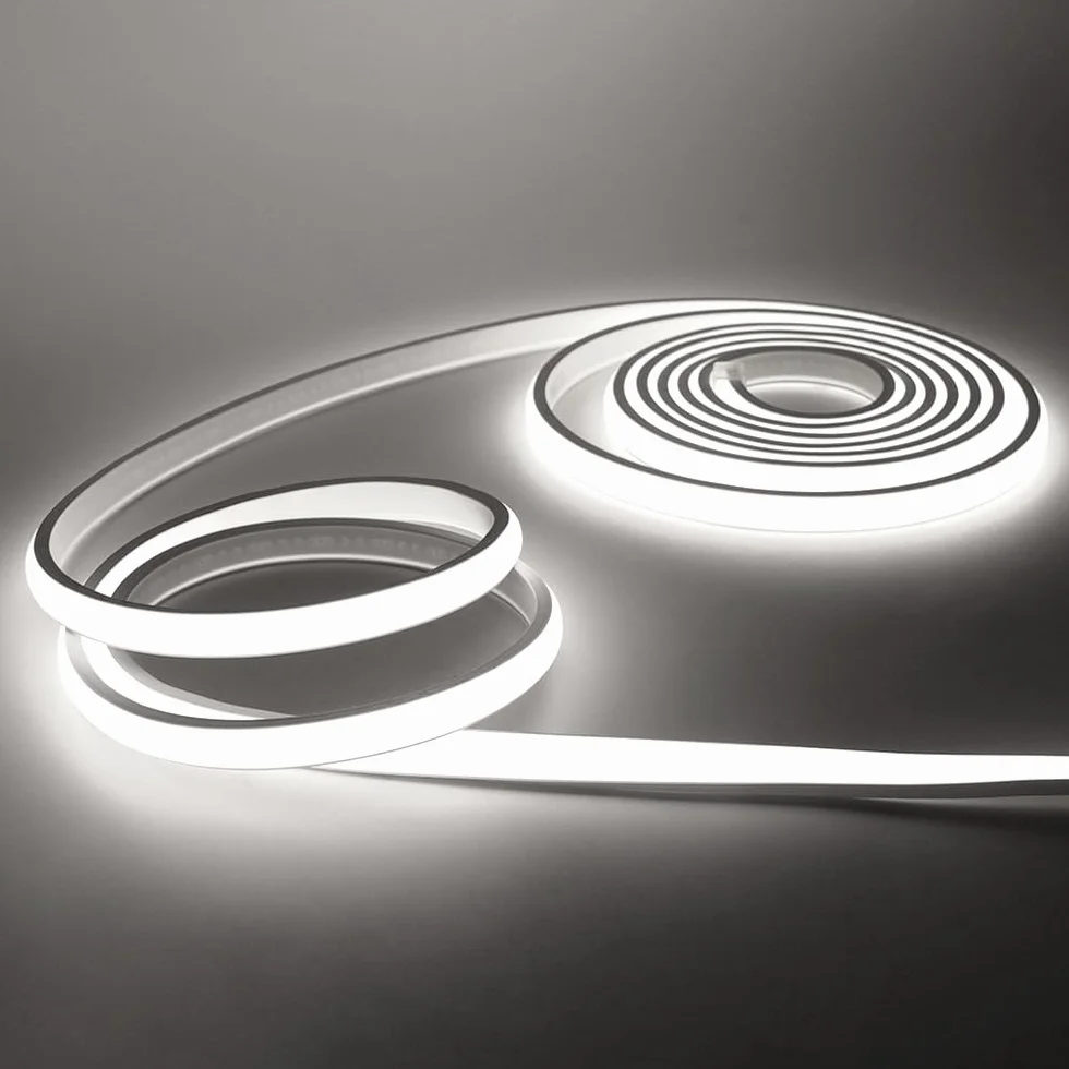 Bandeau LED COB 220V IP65 étanche Flexible néon LED Strip 288 Leds/m Blanc 4M