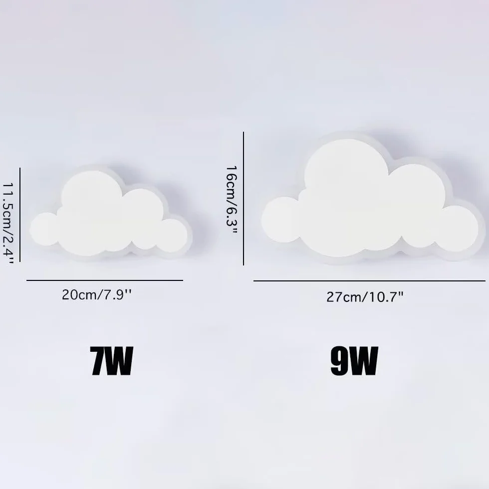 Applique murale LED nuage blanc veilleuse décorative chambre enfant 3 éclairages