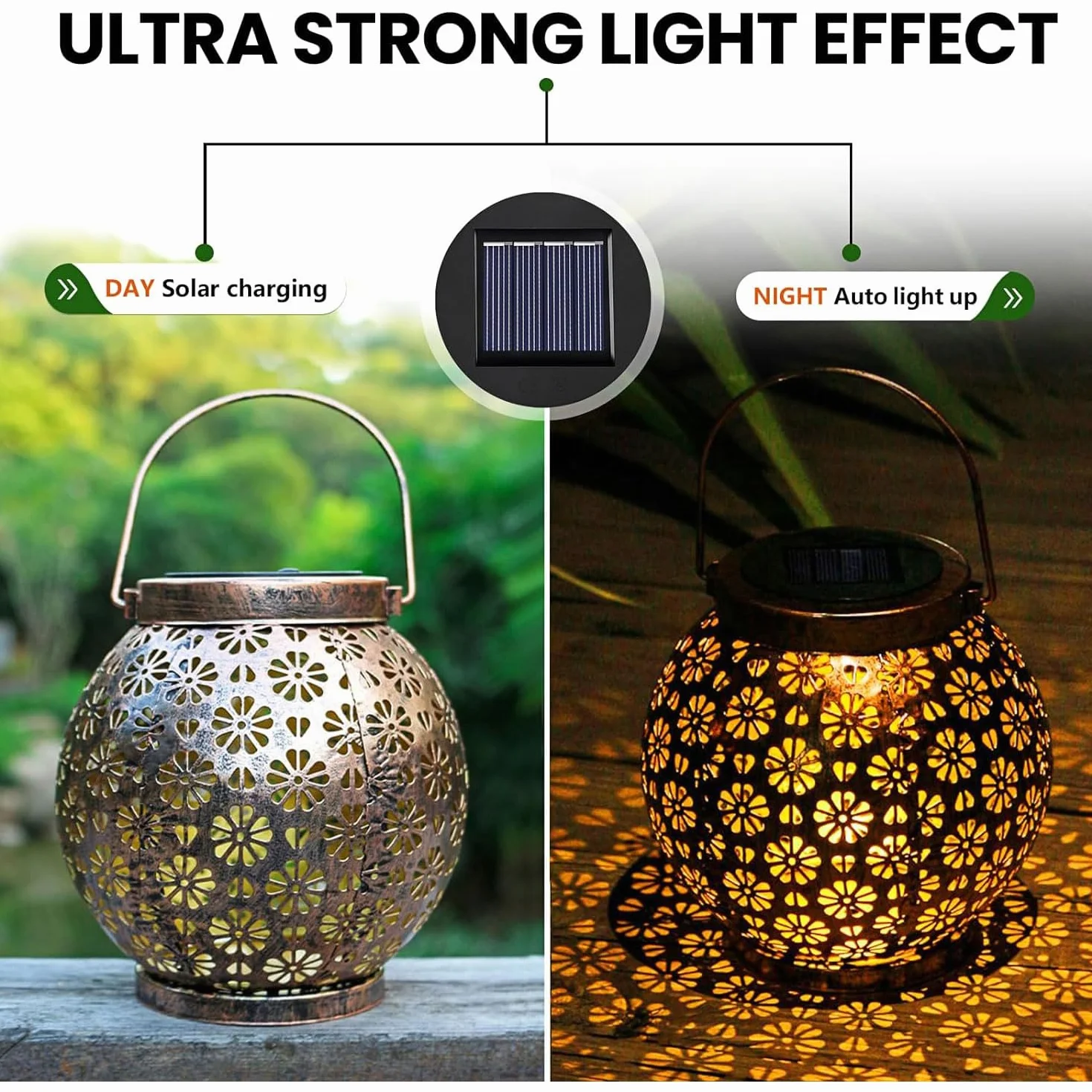 Lampe Solaire de Rechange 2 Pièces 8.5cm Panneau Solaire Étanche pour Lanterne