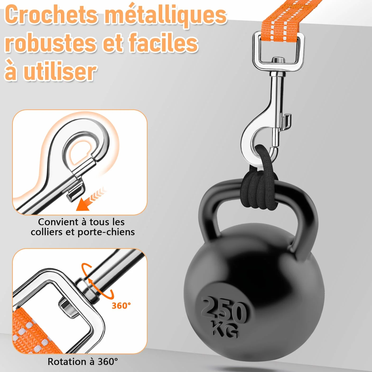 XBEN Longe pour Chien 15M Laisse de Dressage Rembourrée Durable Léger avec Boucle