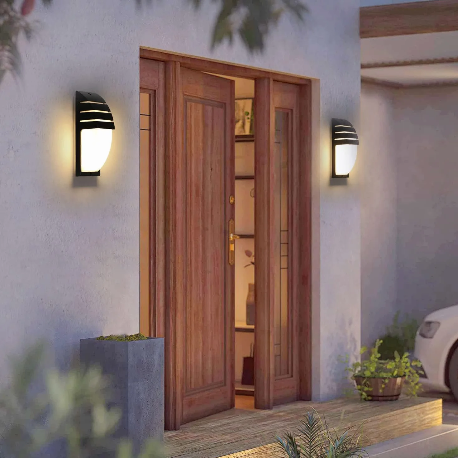 Comely 12W Applique Murale LED IP65 Etanche, Lumière Blanche Chaude 3000K