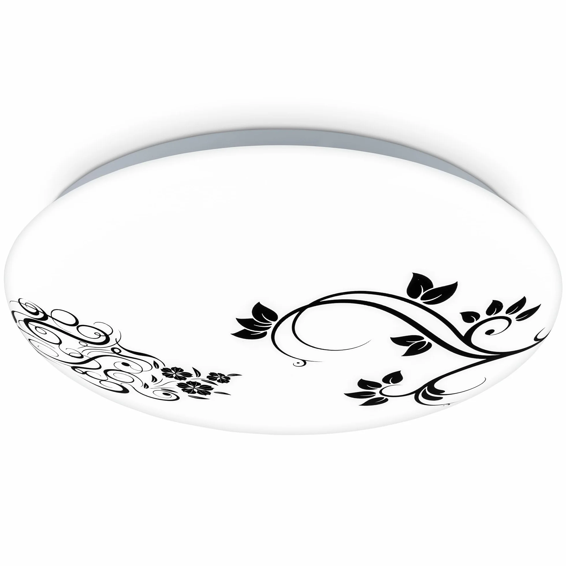 Plafonnier LED BRILONER motif floral 28 cm blanc neutre lampe salon cuisine chambre