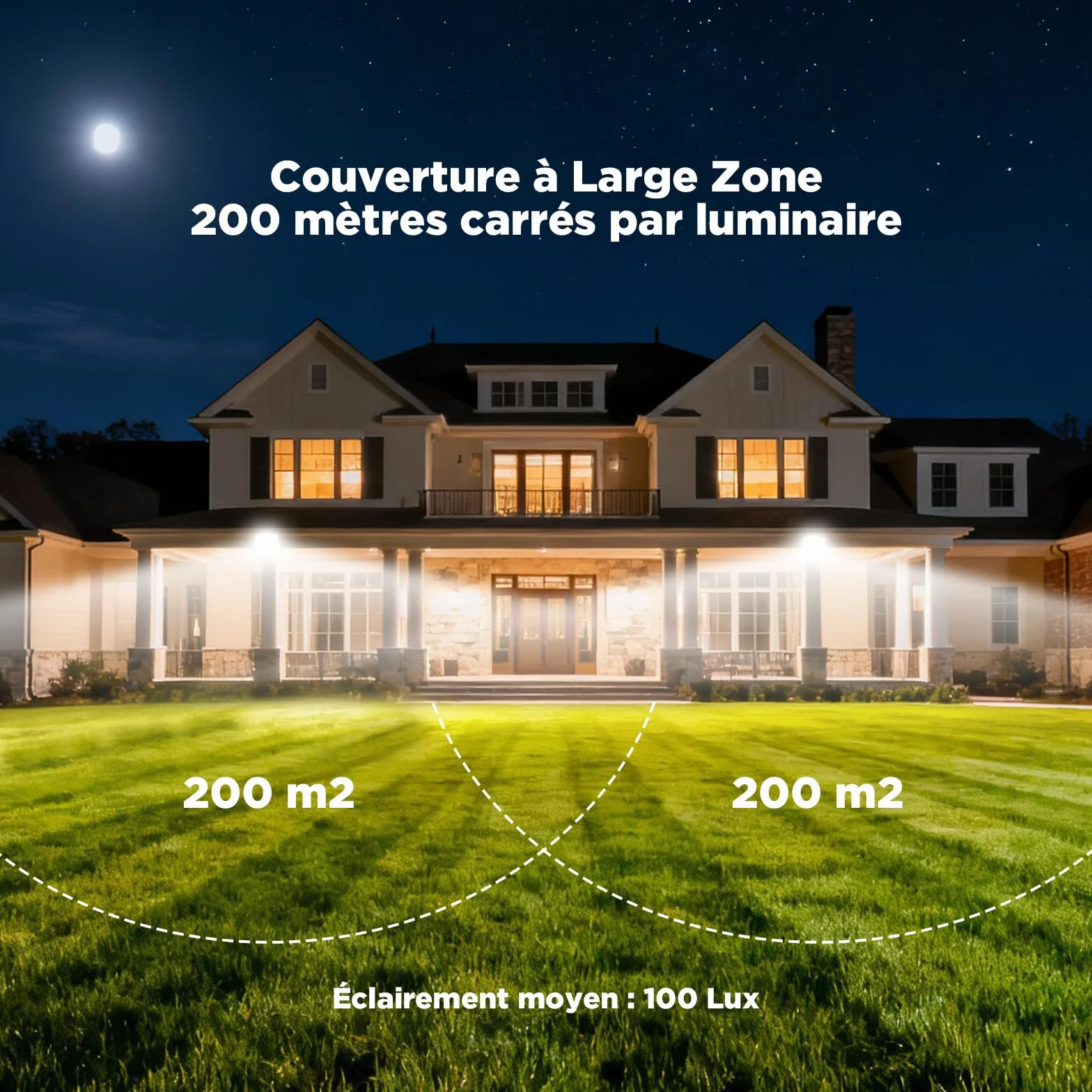 Projecteurs LED 120 W 14400 lm IP66 6500 K Lot de 2