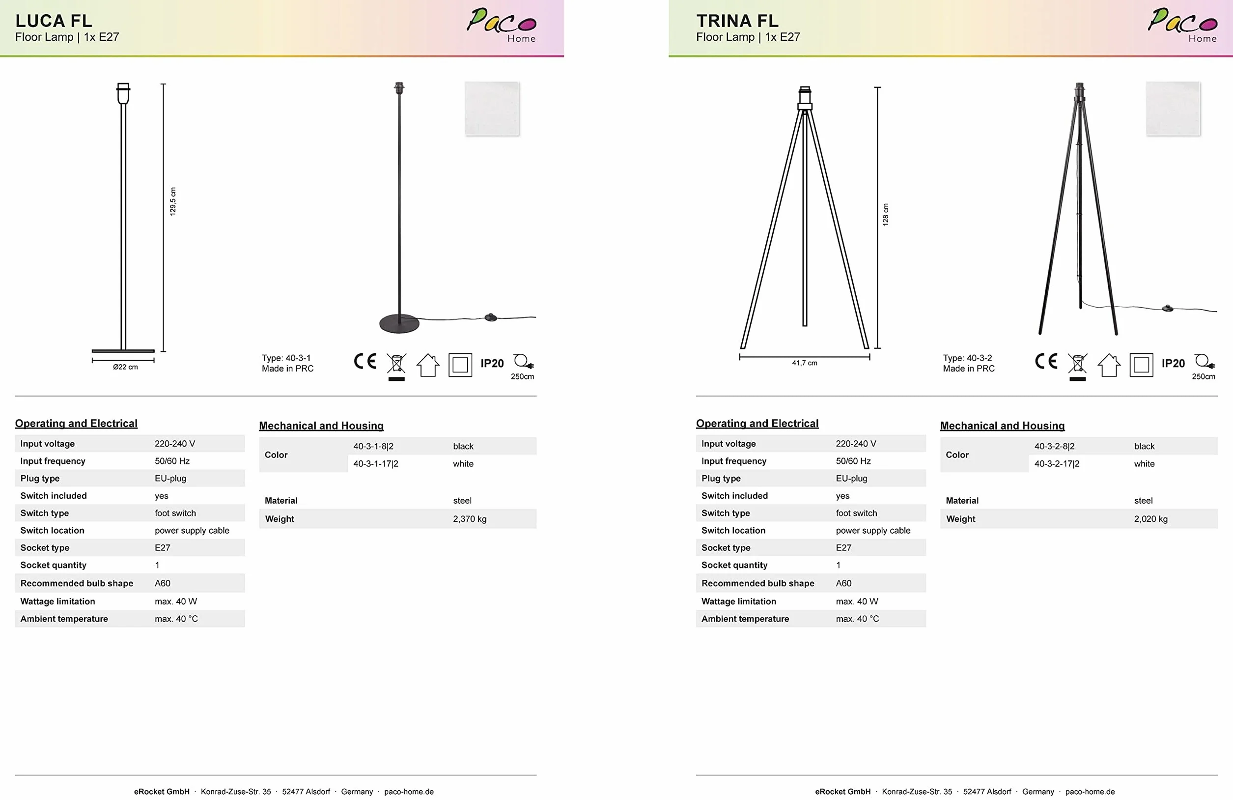 Paco Home Lampadaire Chambre Enfant Tissu Abat-Jour Voitures Police Pompiers E27