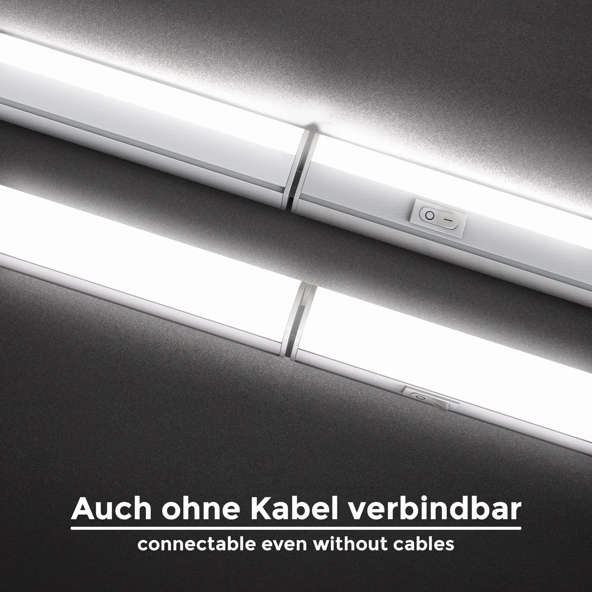 B.K.Licht réglette LED 8W 573mm 700Lm 4000K blanc neutre cuisine atelier