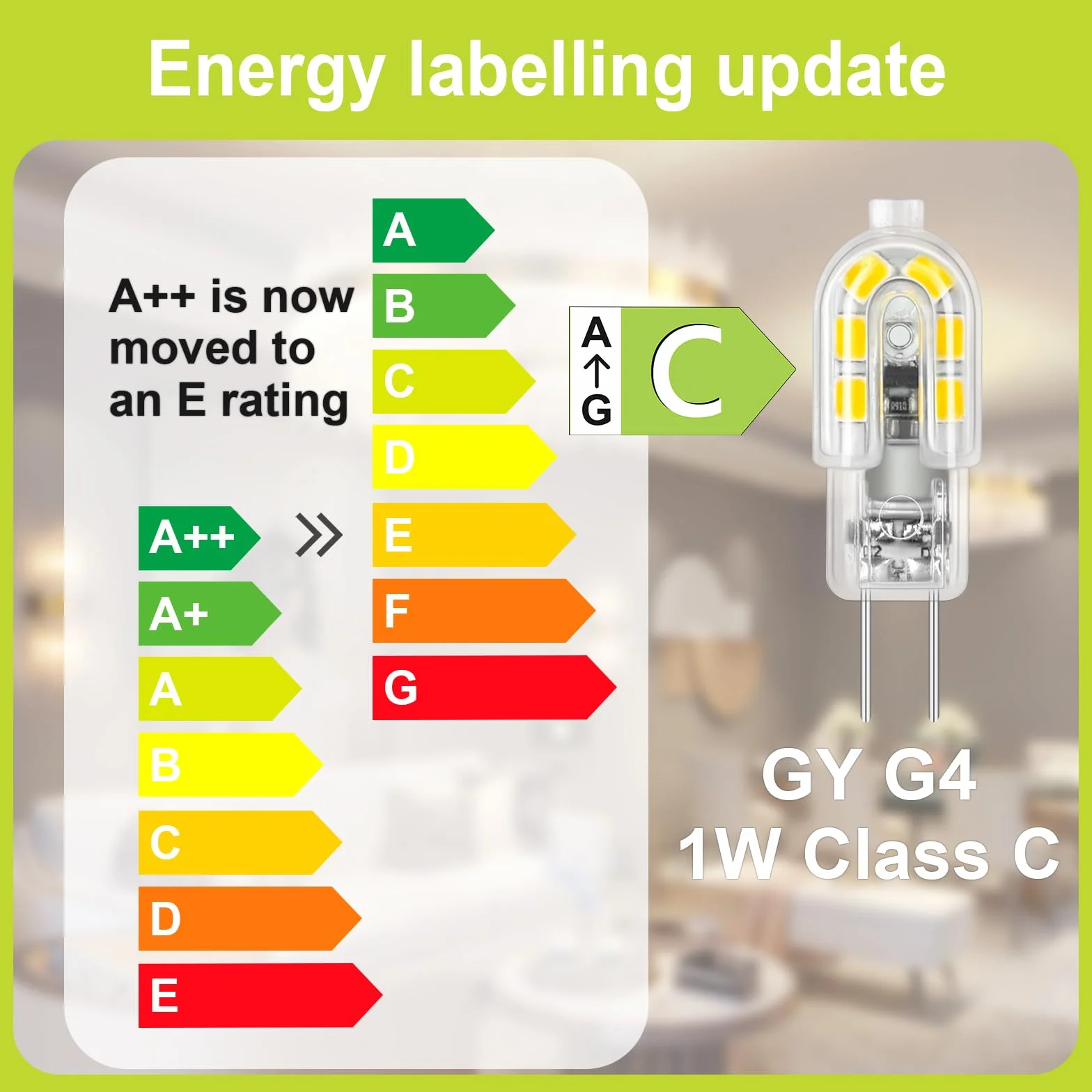 GY Ampoule G4 LED 1W Équivalent 20W 173LM Blanc Chaud 3000K 12V AC/DC Non-Dimmable Lot de 6