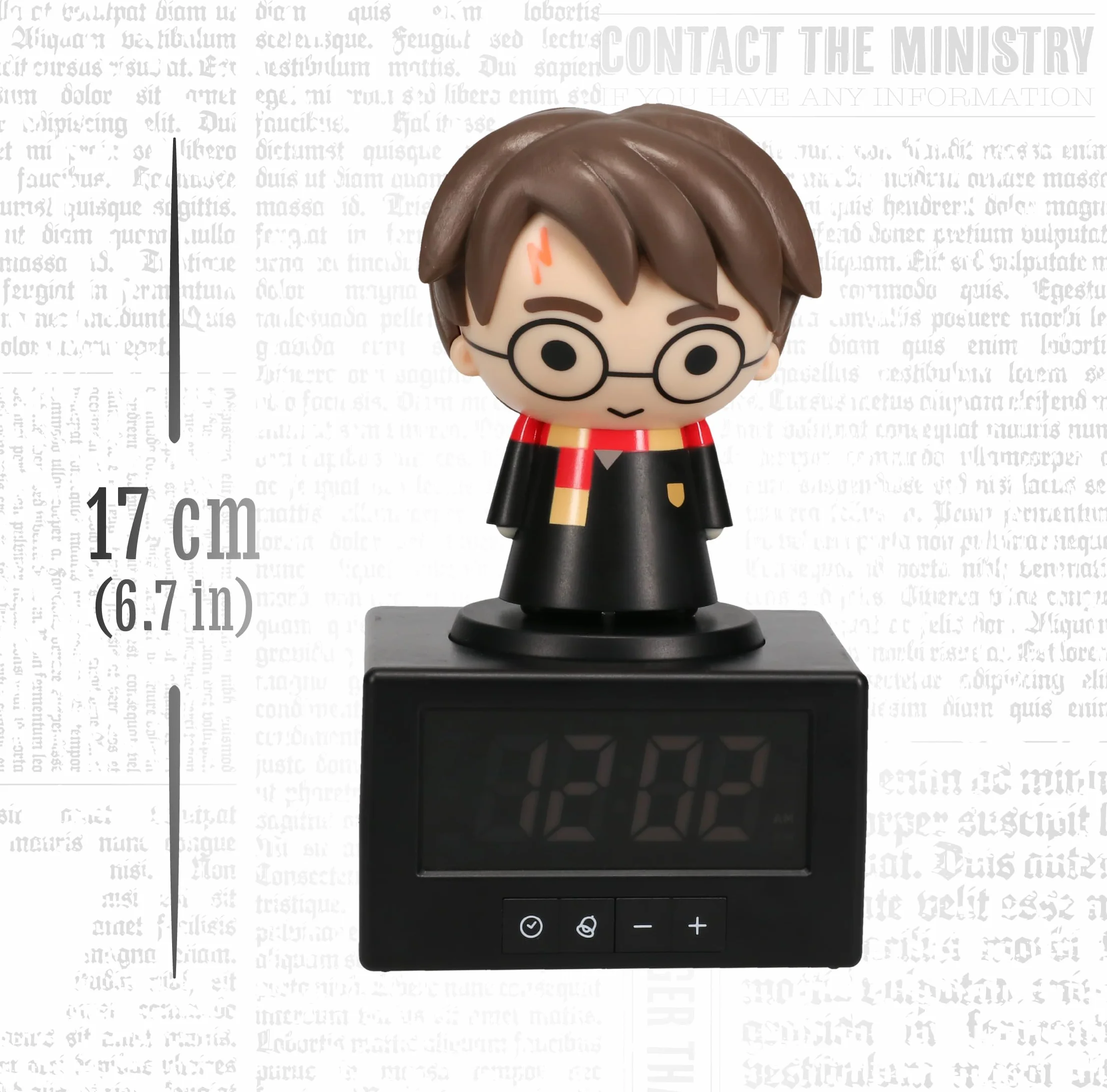 Paladone Réveil Digital Harry Potter Officiel Lampe d'Ambiance Lumière Nocturne Minuteur Décor Chambre Fans