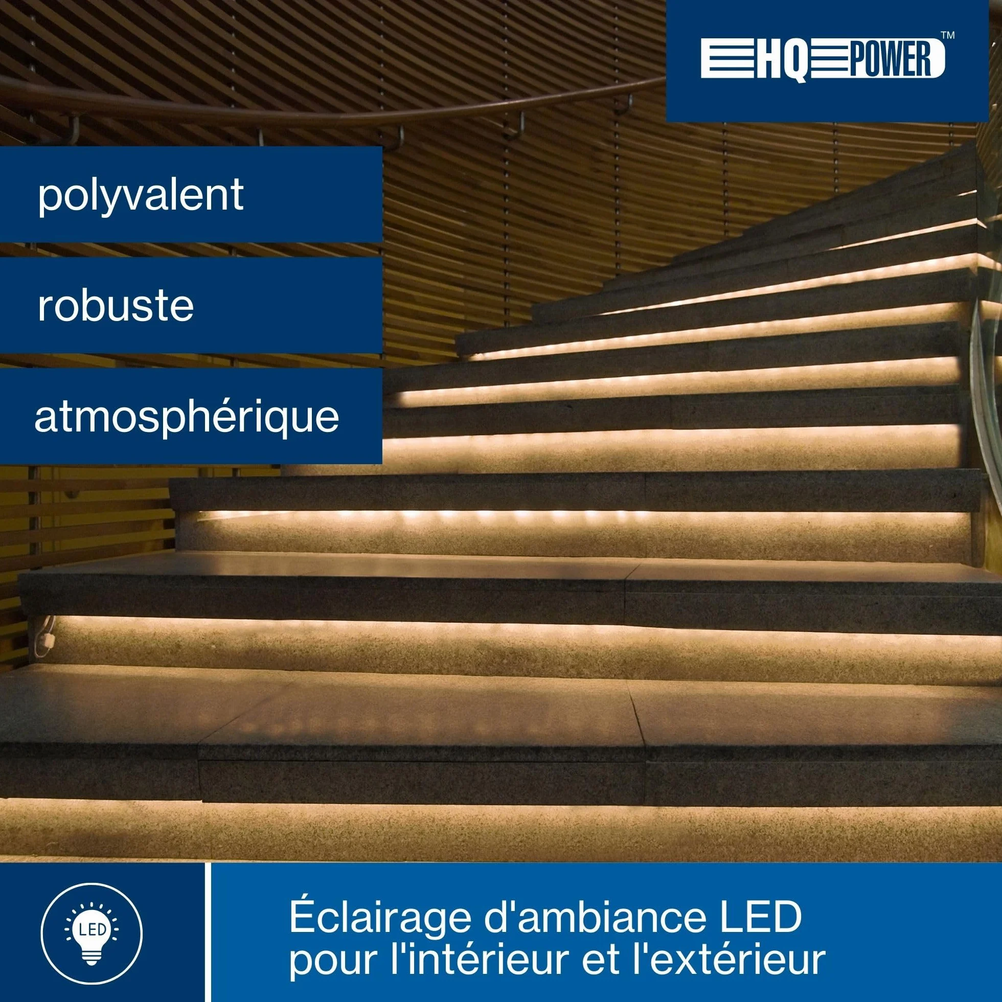 HQ-Power Bande LED 36 LED/mètre Blanc Chaud 45 m